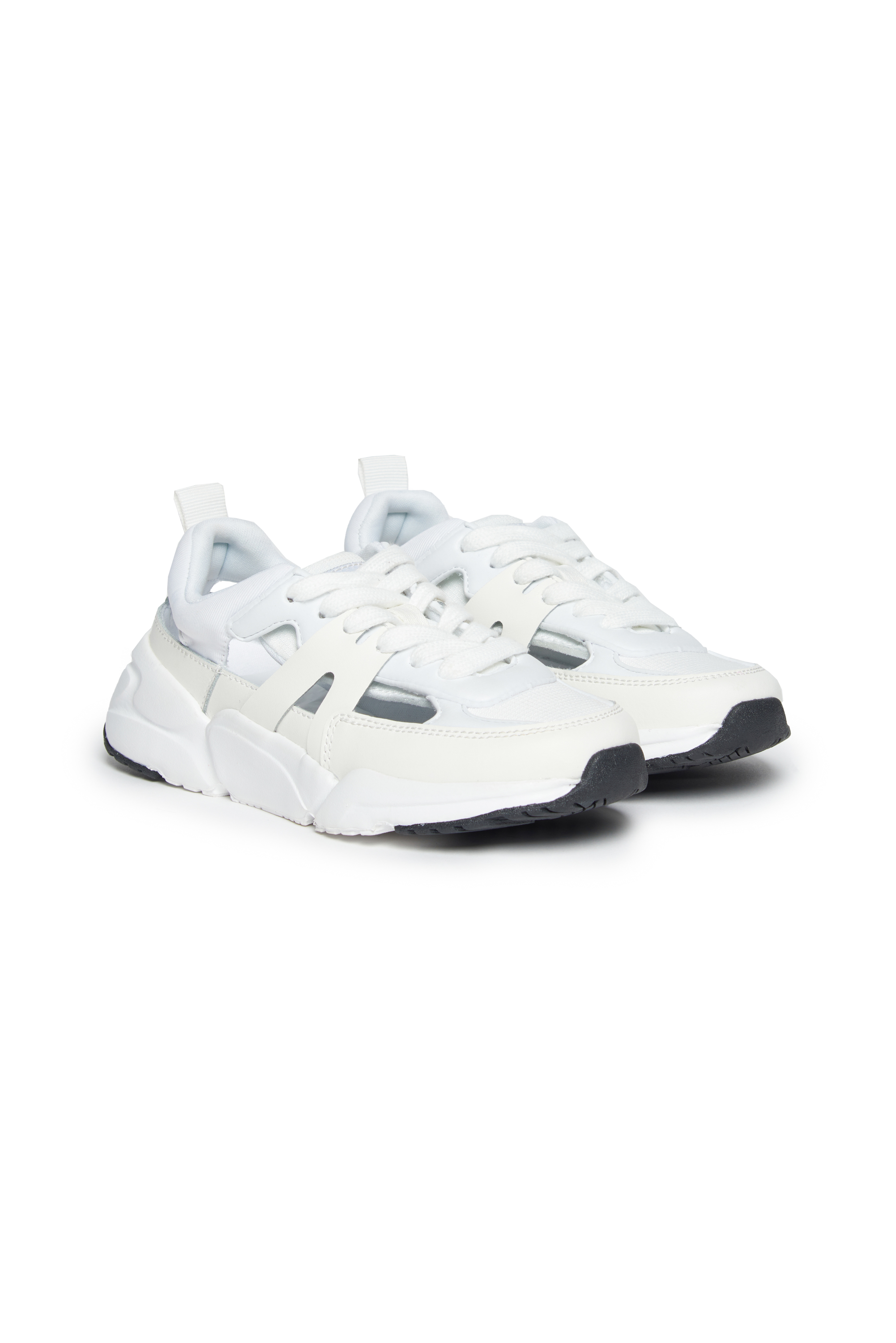 Diesel - S-MILLENIUM LCS PRO, Unisex Sneaker a sandalo in ripstop e pelle in Bianco - Image 2