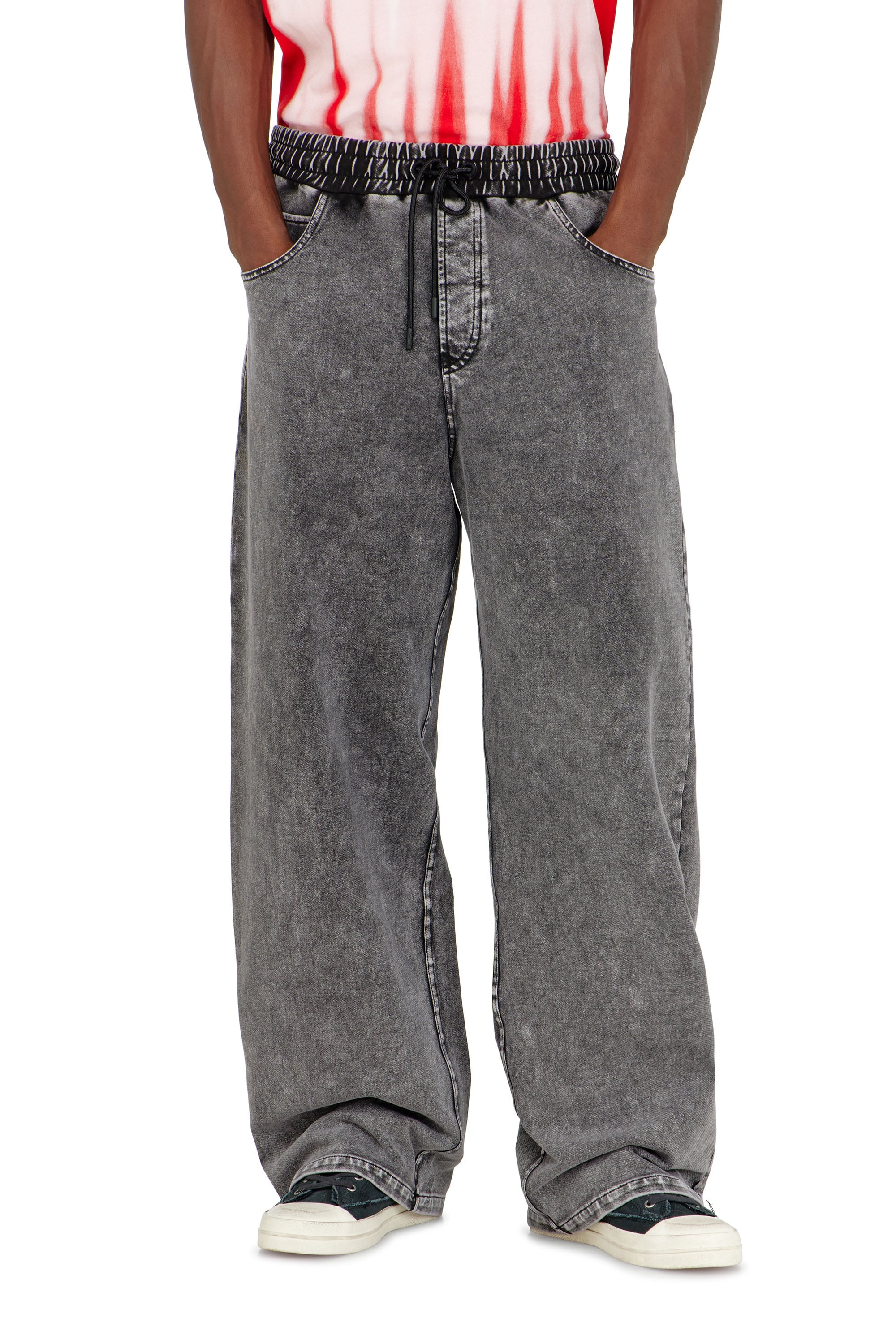 Diesel - P-STUK, Pantalon de surv&ecirc;tement effet denim Homme in Gris - 2