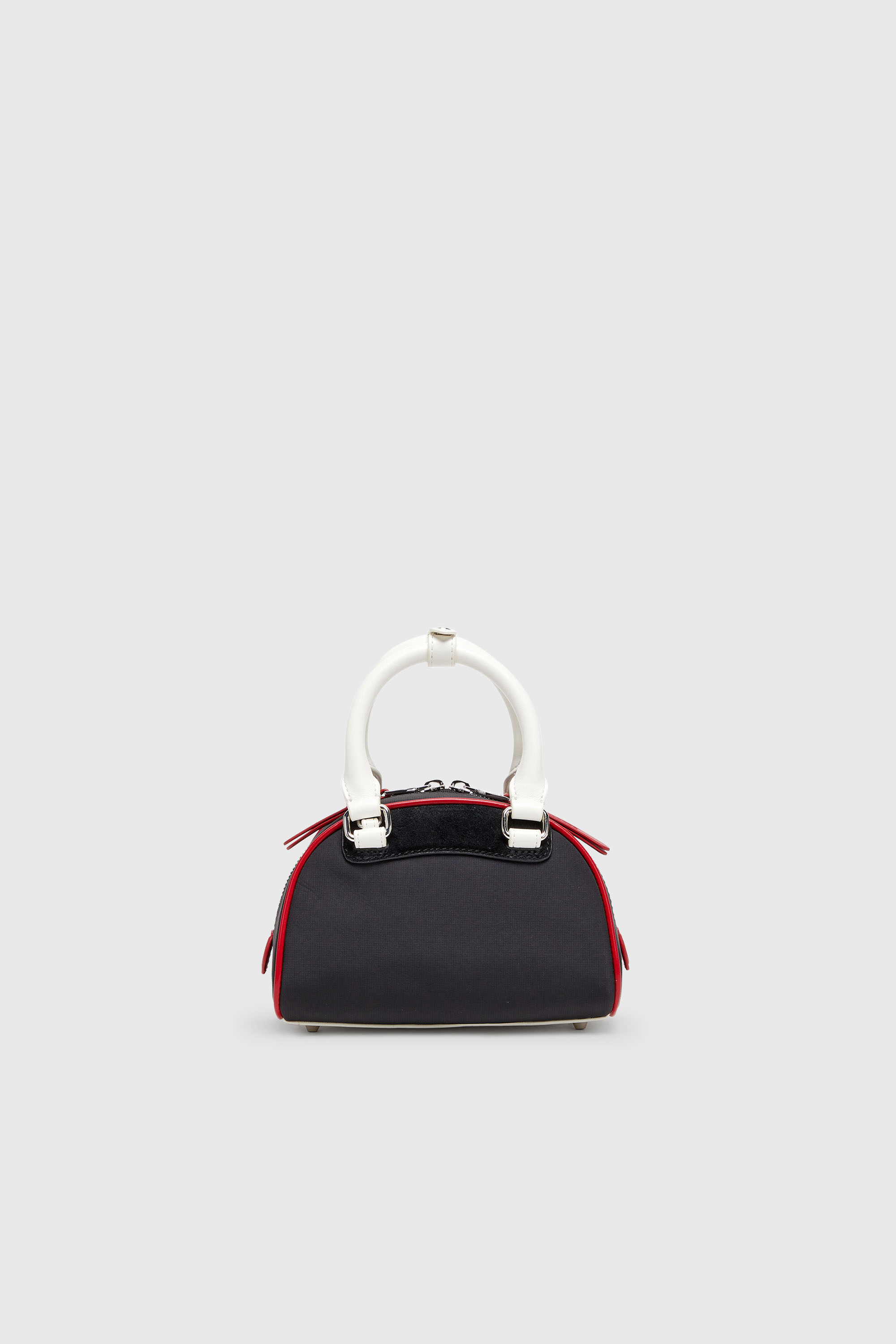 Diesel - 1DR DOME CROSSBODY, Woman's 1DR Dome-Colour-block small bowling bag in Black/White - 2