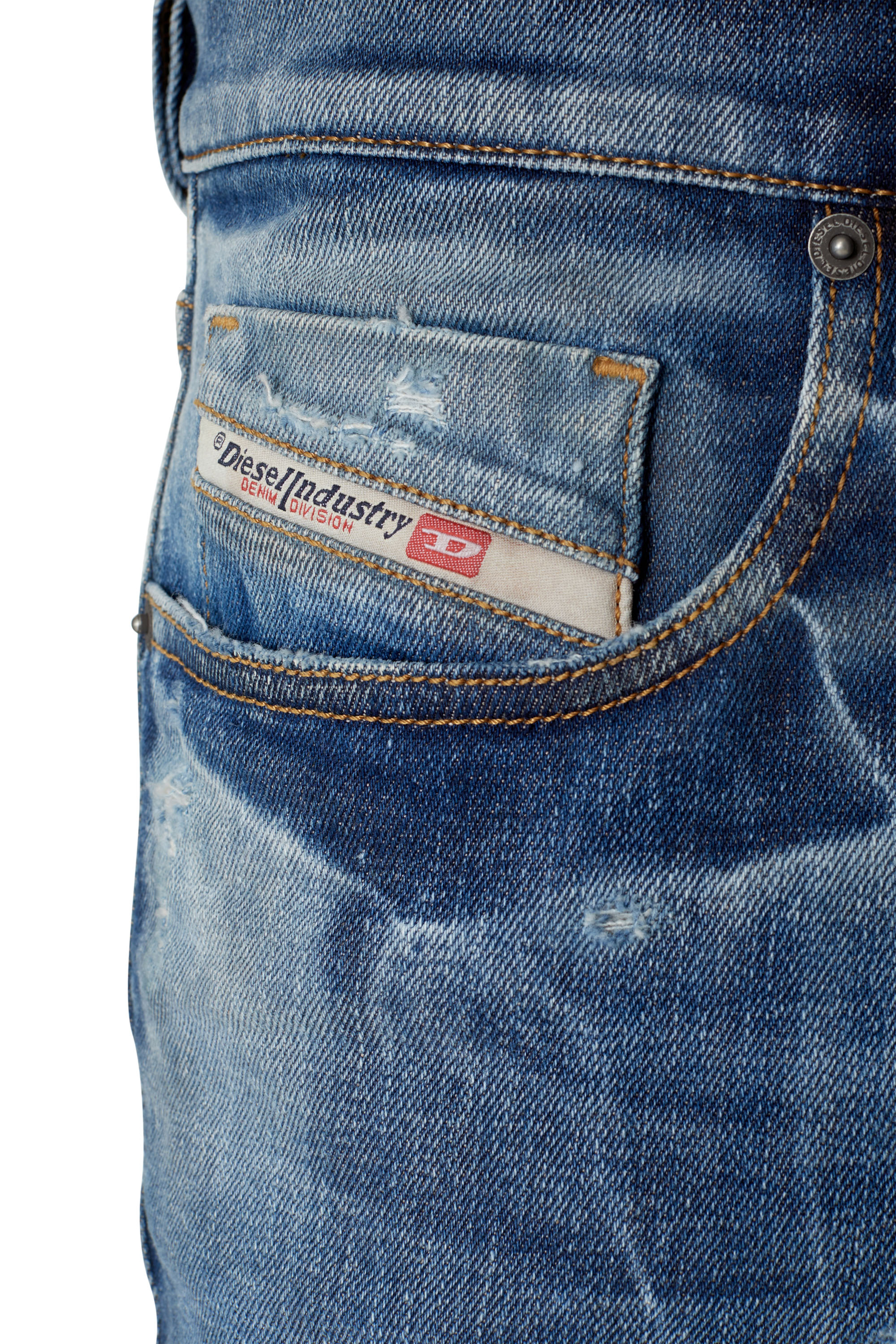 Diesel - 2019 D-STRUKT 09E14 Slim Jeans, Mittelblau - Image 3