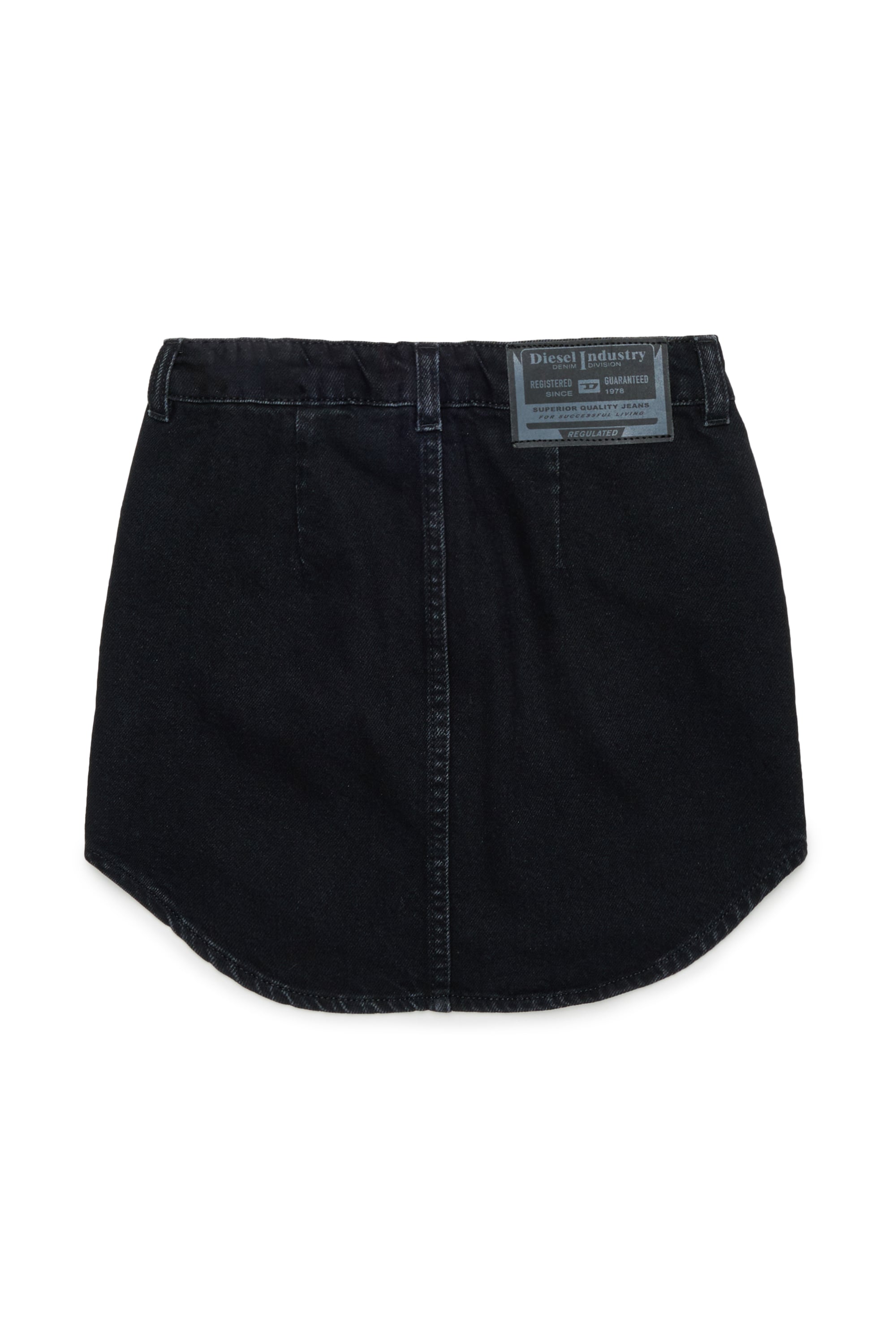 Diesel - GEARD, Damen Denim-Minirock mit abgerundetem Saum in Schwarz/Dunkelgrau - 2