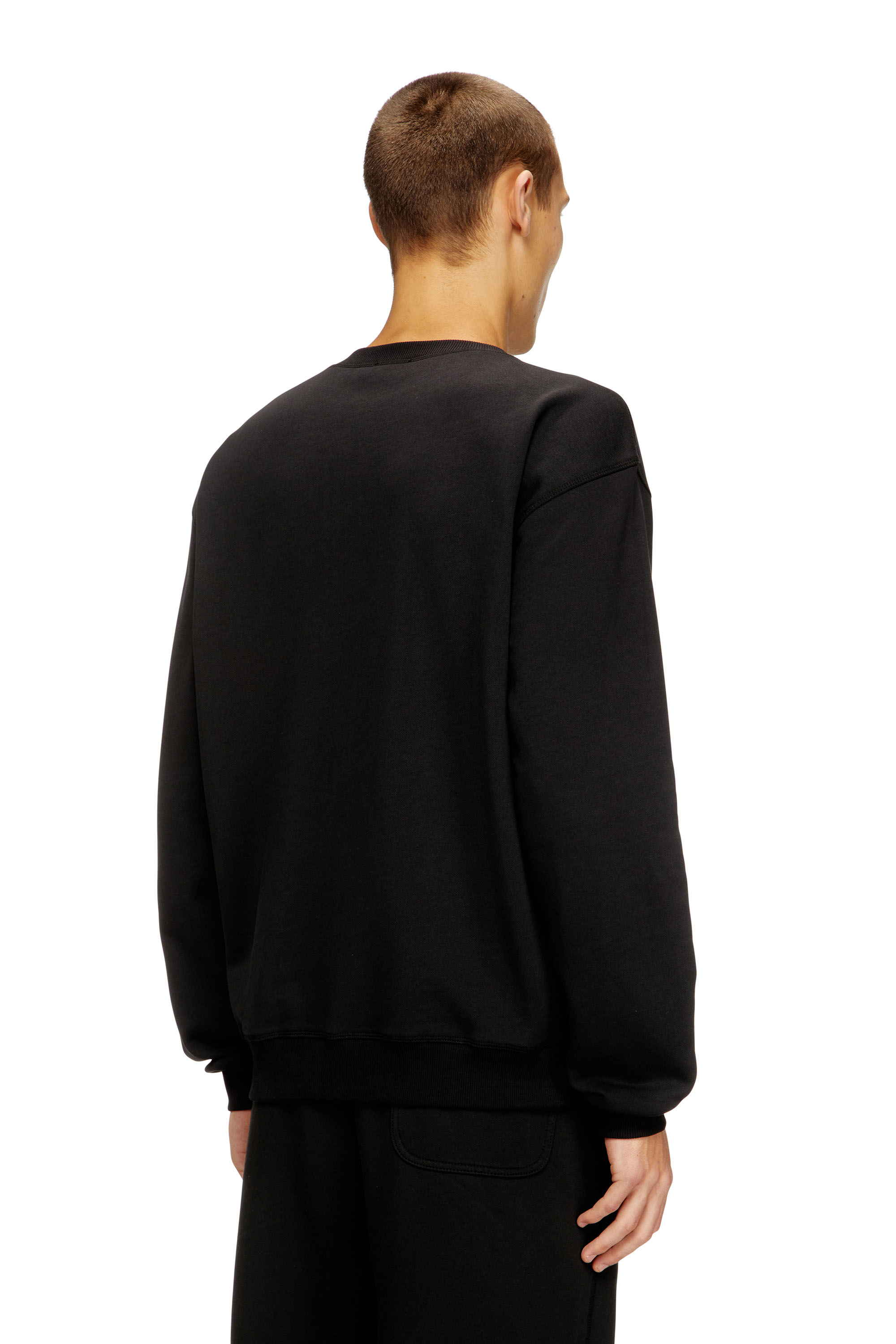 Diesel - S-NORM-IOD, Pull régulier avec Oval D métallique Homme in Noir - 4