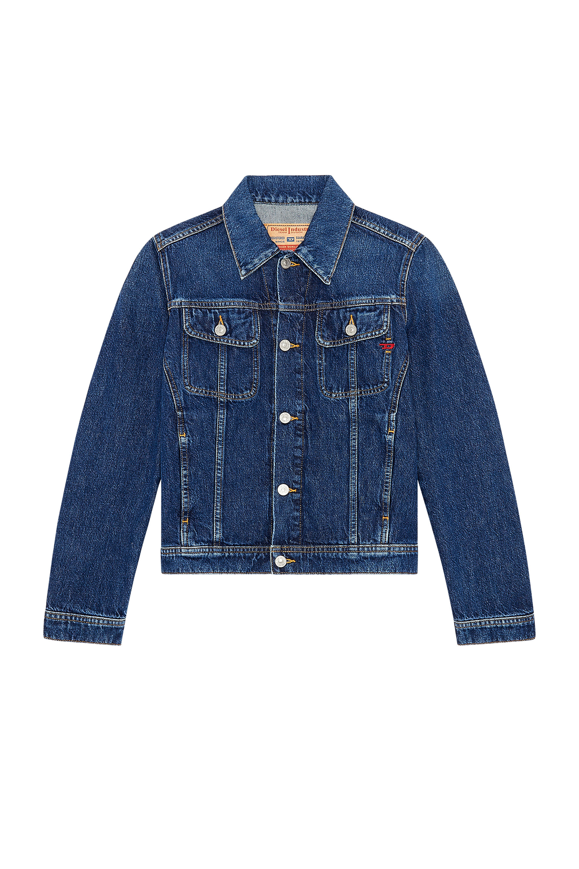 Diesel - DE-BONNY, Veste trucker en denim Femme in Bleu - 5