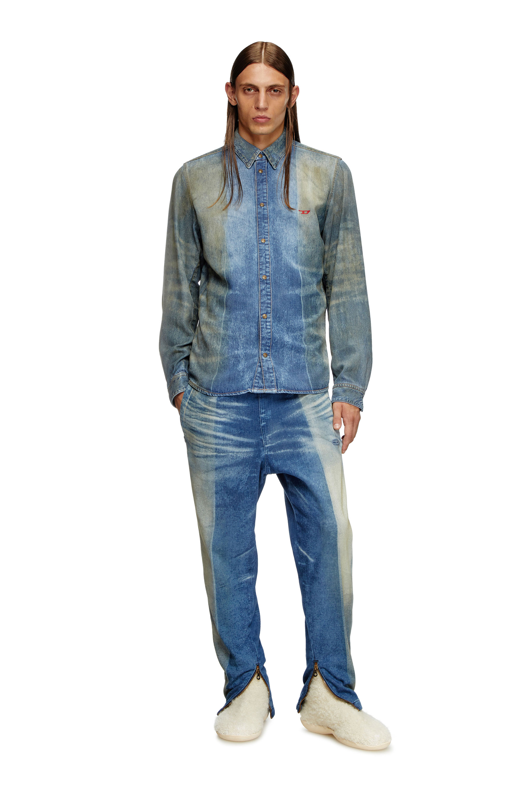 Diesel - Tapered D-Larry 09L05 Mixte, Bleu moyen - Image 5