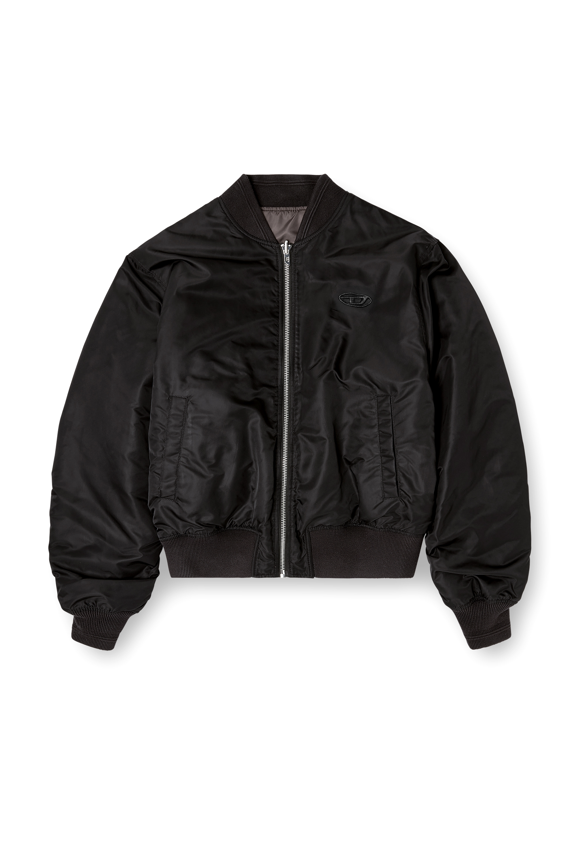 Diesel - W-TYPE-D1, Giacca bomber imbottita con ricamo Oval D Uomo in Nero - 2