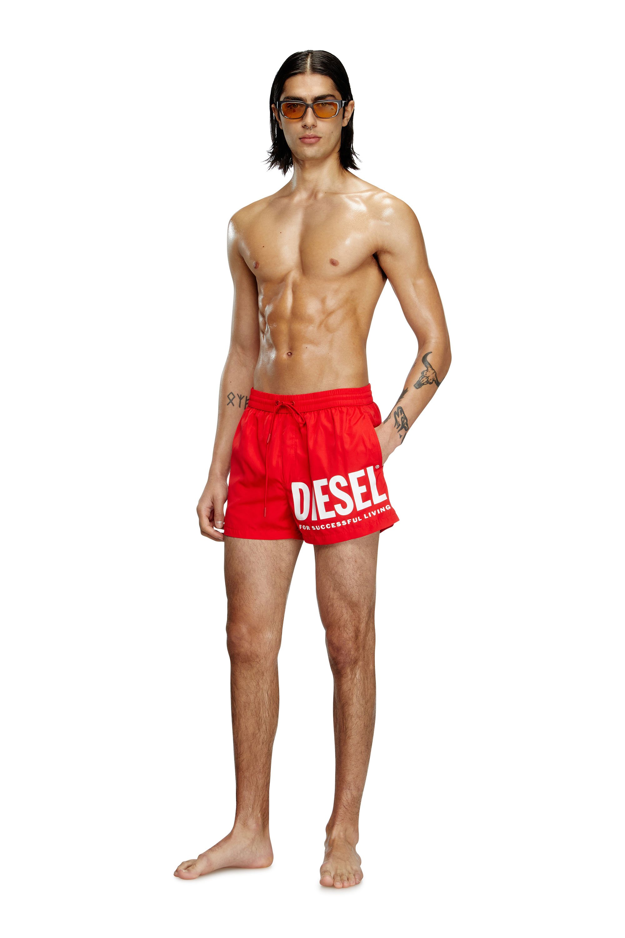 Diesel - MARIO-34-D-CORE, Short de bain avec logo imprimé Homme in Polychrome - 1