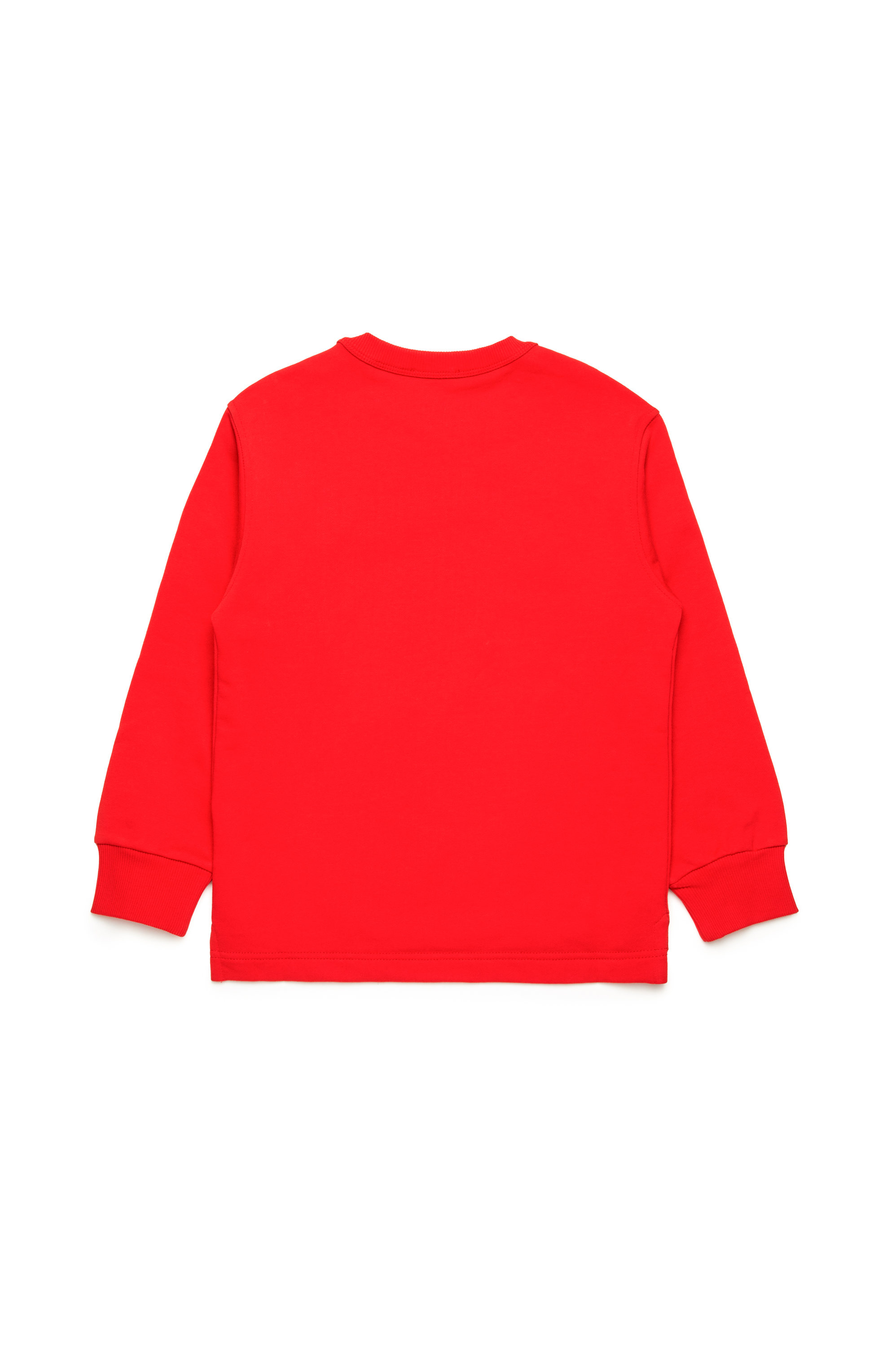 Diesel - SMACSISOD OVER, Sweat-shirt avec logo Oval D effet métal Homme in Rouge - 2