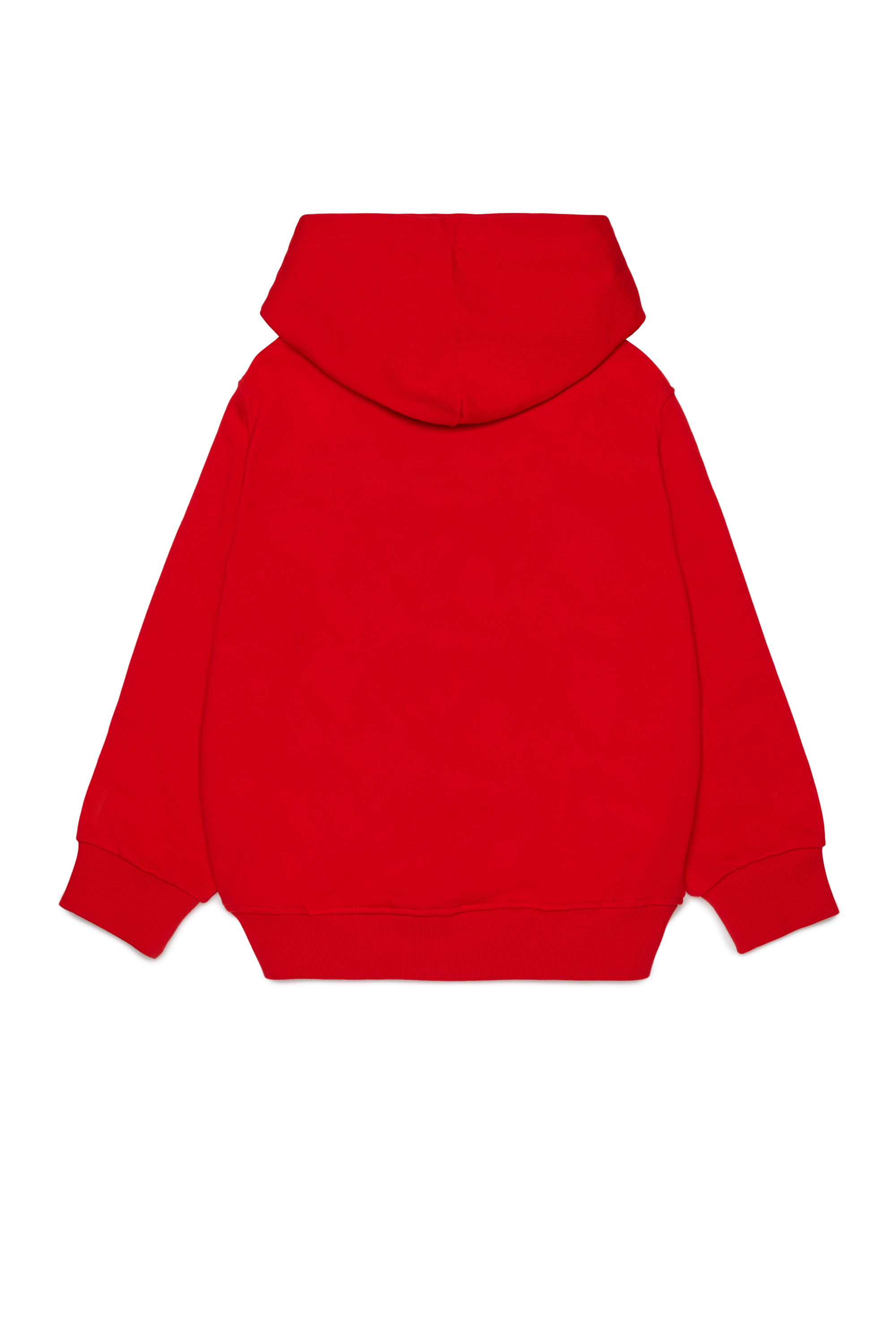 Diesel - SVELLYHOOD OVER, Hoodie con stampa Oval D bicolore Uomo in Rosso - 2