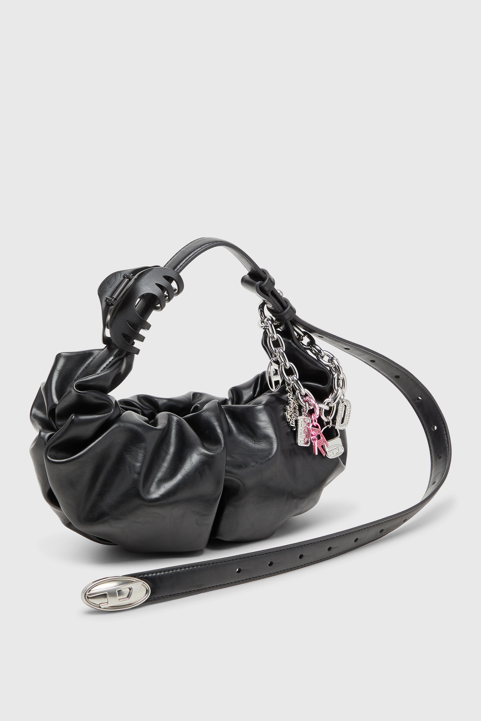 Diesel - CHARM-D, Charm in metallo con charm D di strass Unisex in Rosa - 2