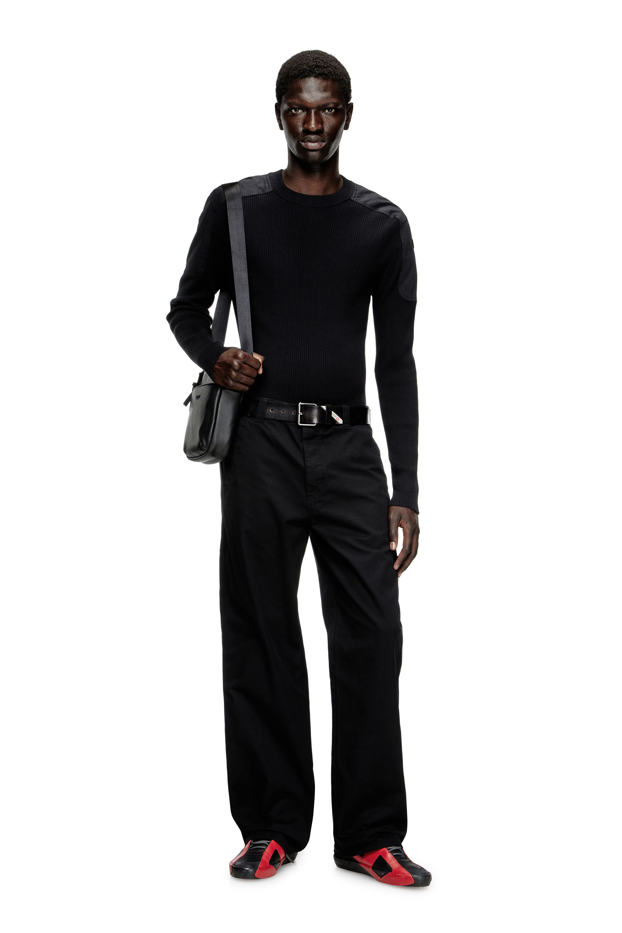 Diesel - K-MARTIN, Pull côtelé avec empiècements aux épaules Homme in ToBeDefined - 2