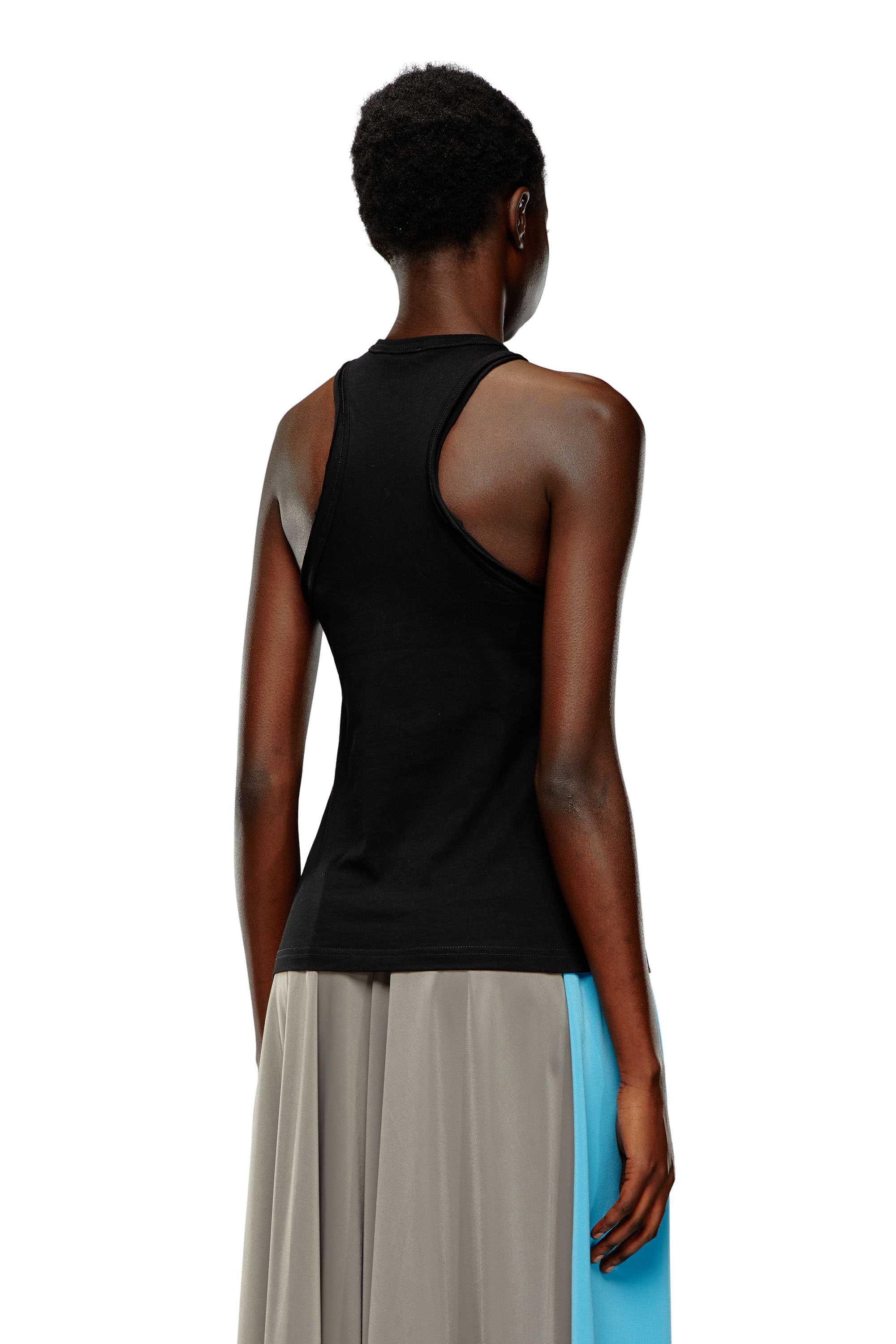 Diesel - T-ZELIE, Damen College-Tanktop mit verdrehter Front in Schwarz - 3