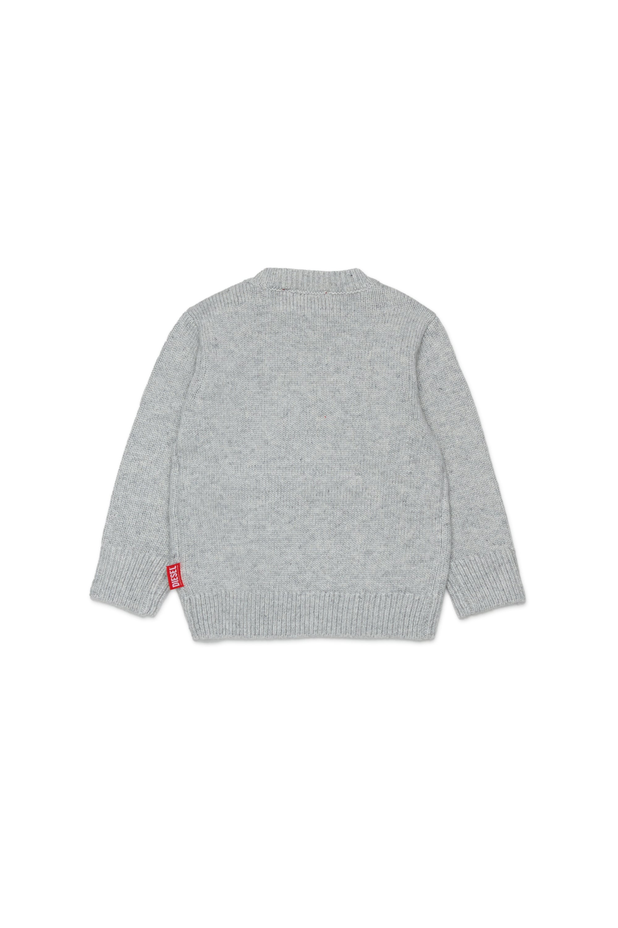 Diesel - KOMYB, Maglia in cachemire con grande Oval D Uomo in Grigio - 2