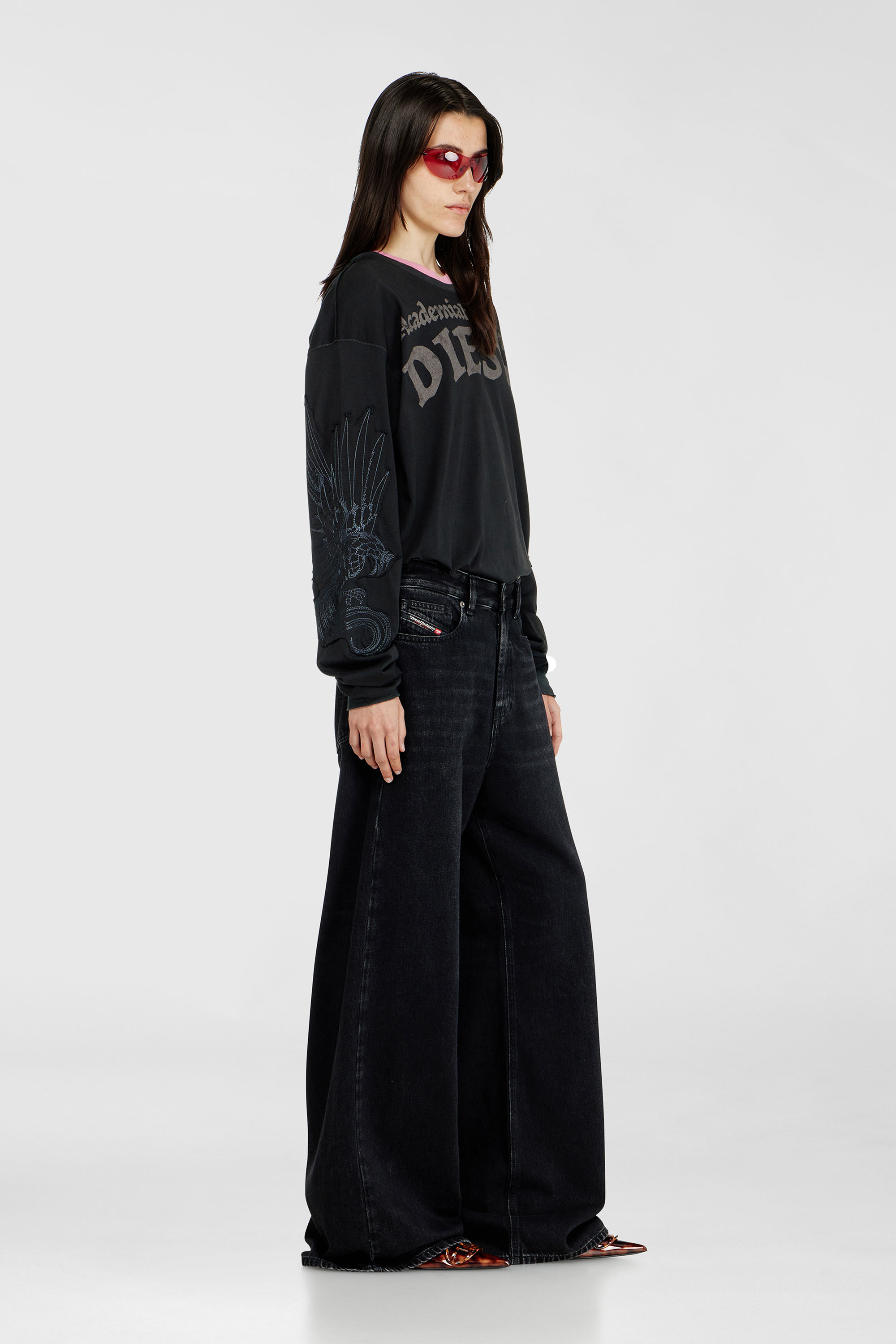 Diesel - Relaxed Jeans 1996 D-Sire 09P09 Unisex, Nero/Grigio scuro - Image 2
