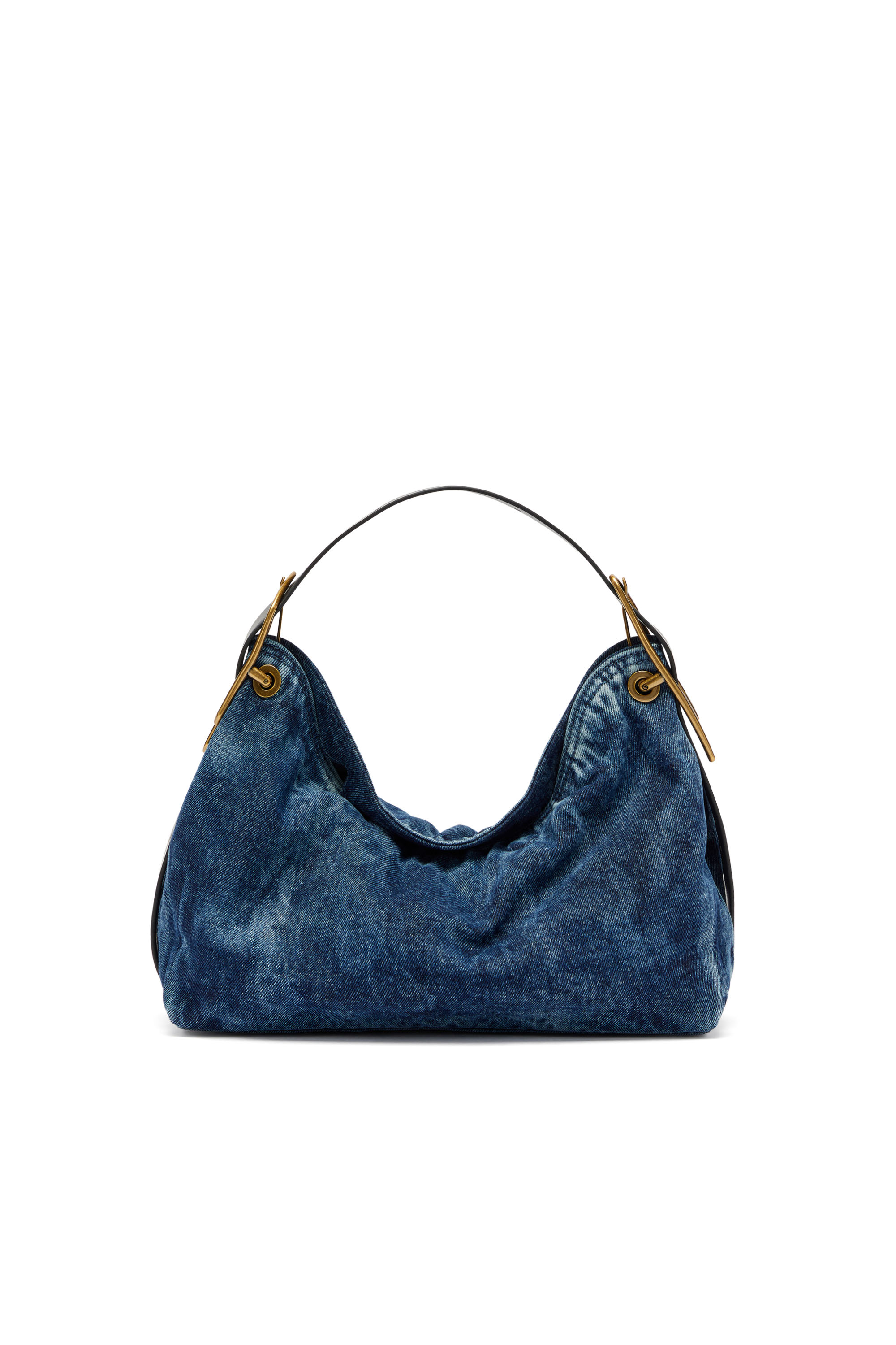Diesel - D-LINE SHOULDER, Damen D-Line-Denim Schultertasche in Mittelblau - 2