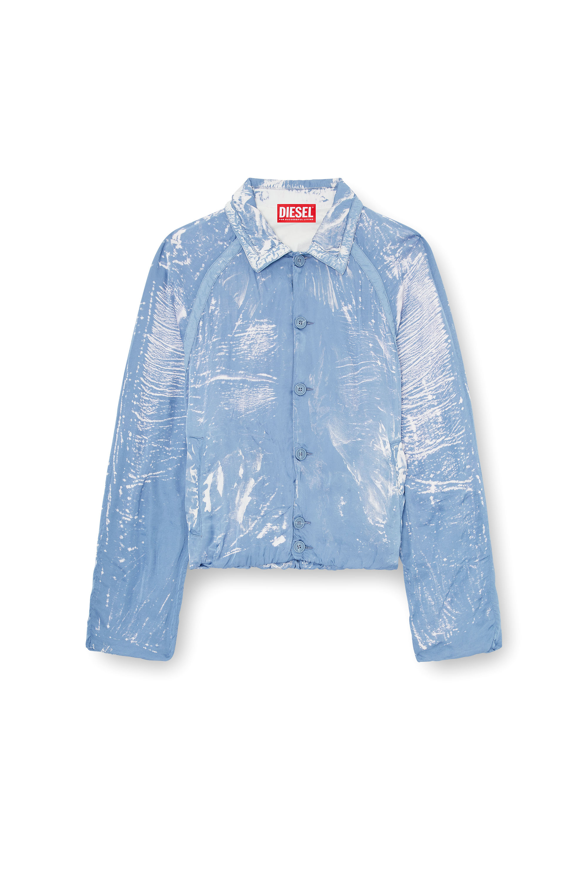 Diesel - J-ORION-PLAIN, Veste &agrave; col chemise avec effet radiographique Homme in Bleu - 2
