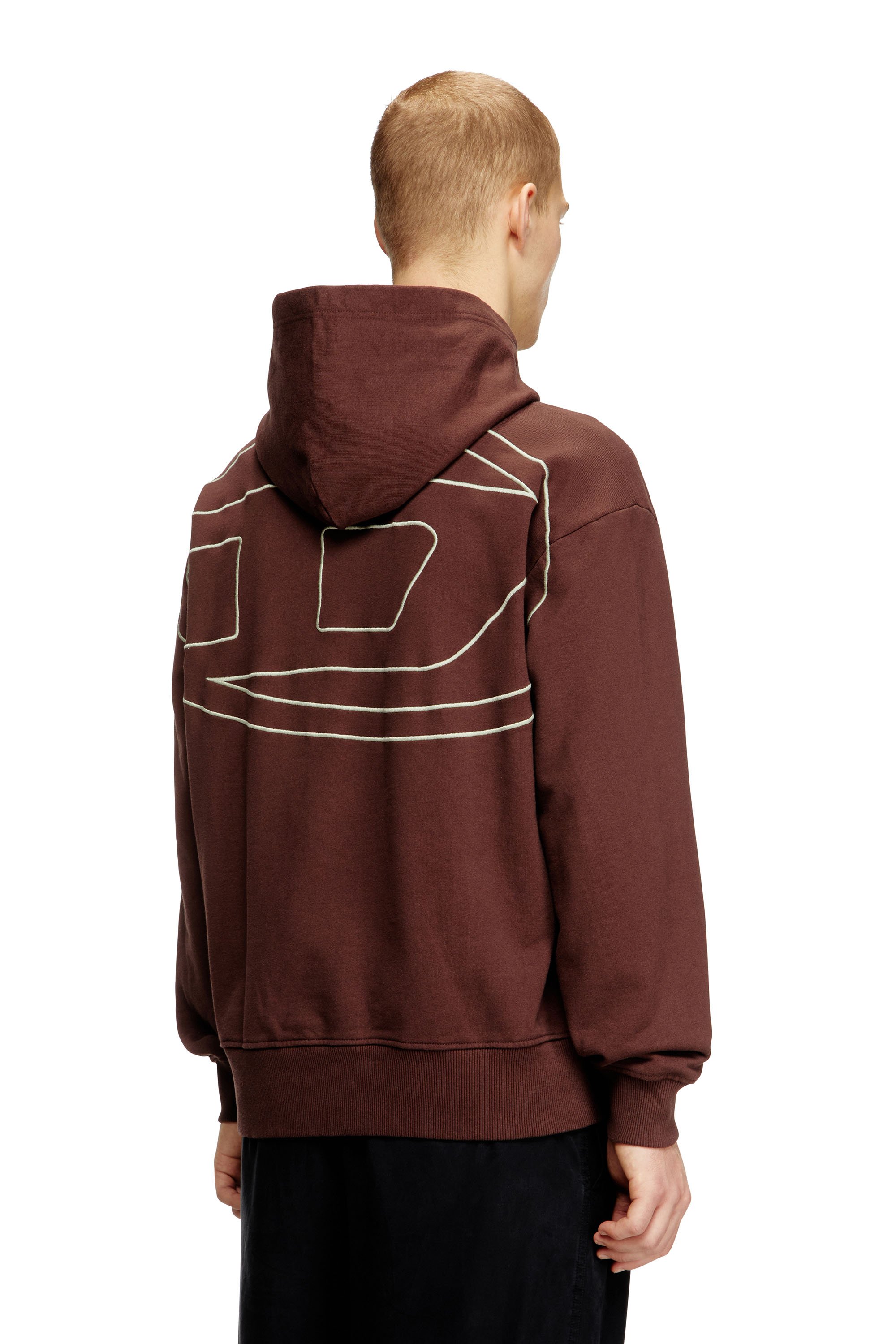 Diesel - S-MACS-HOOD-MEGOVAL-D, Sweat-shirt à capuche avec logo brodé Homme in ToBeDefined - 3