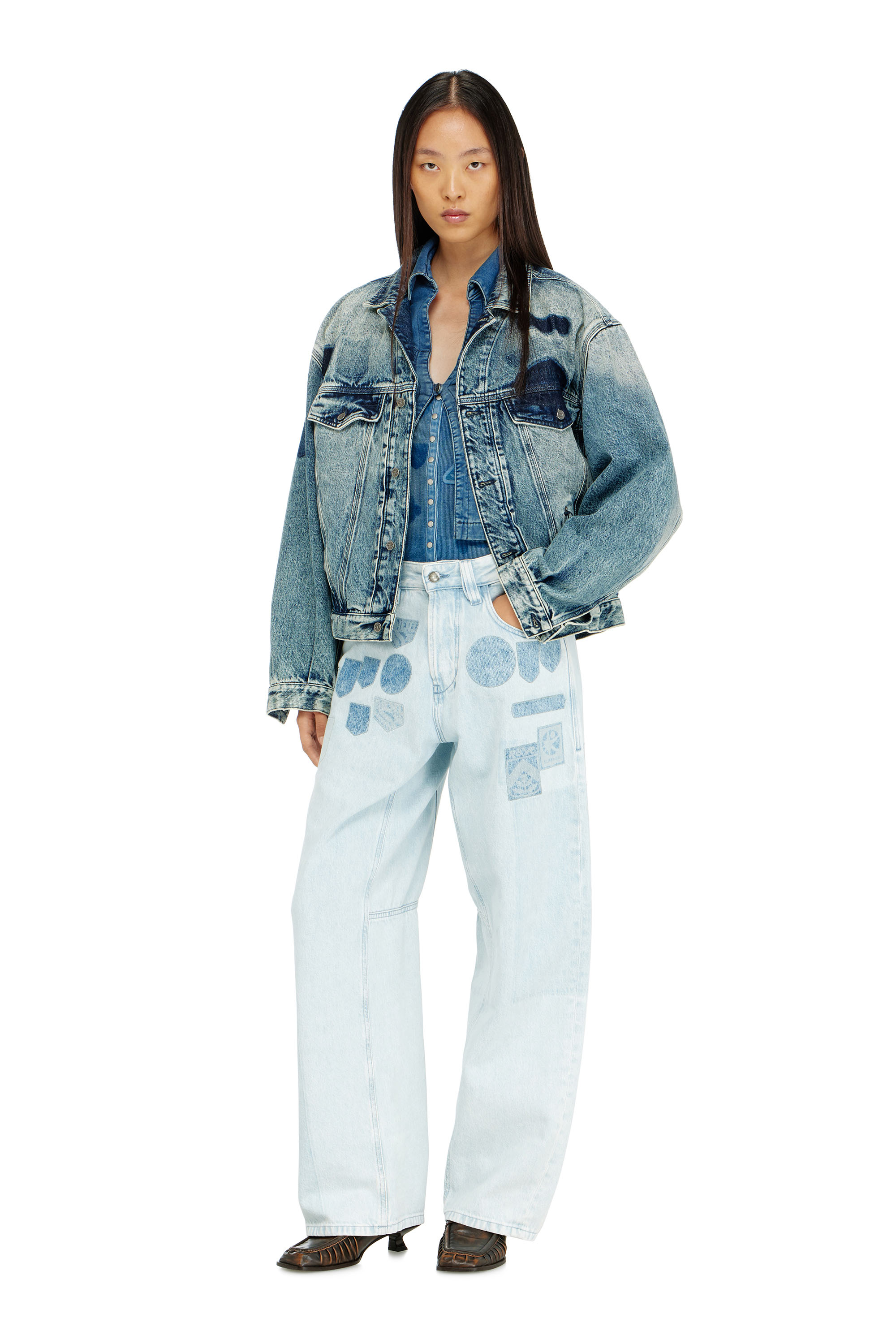 Diesel - Relaxed Jeans 1997 D-Enim-M 0IFBQ Mixte, Bleu Clair - Image 2