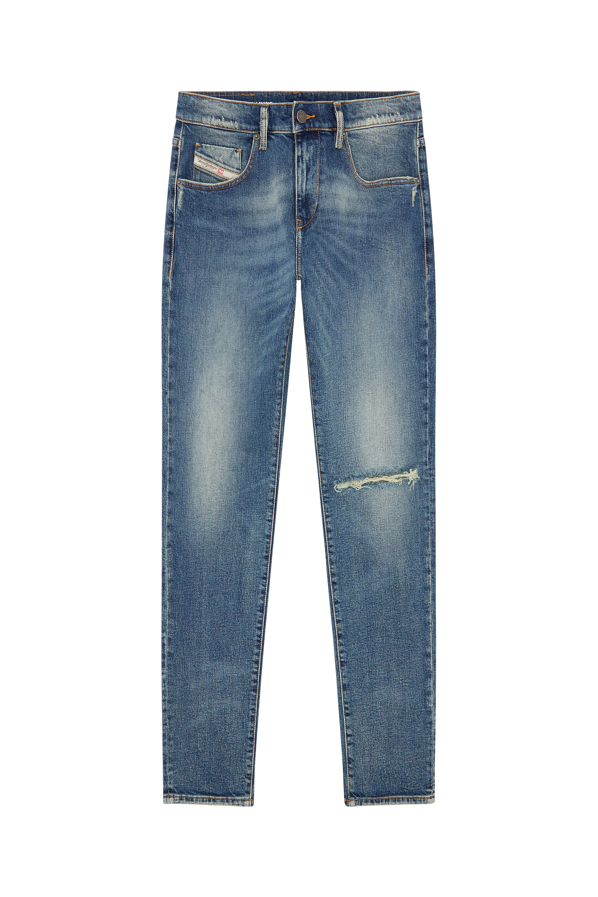 Diesel - 2019 D-Strukt 007M5 Slim Jeans, Blu medio - Image 5