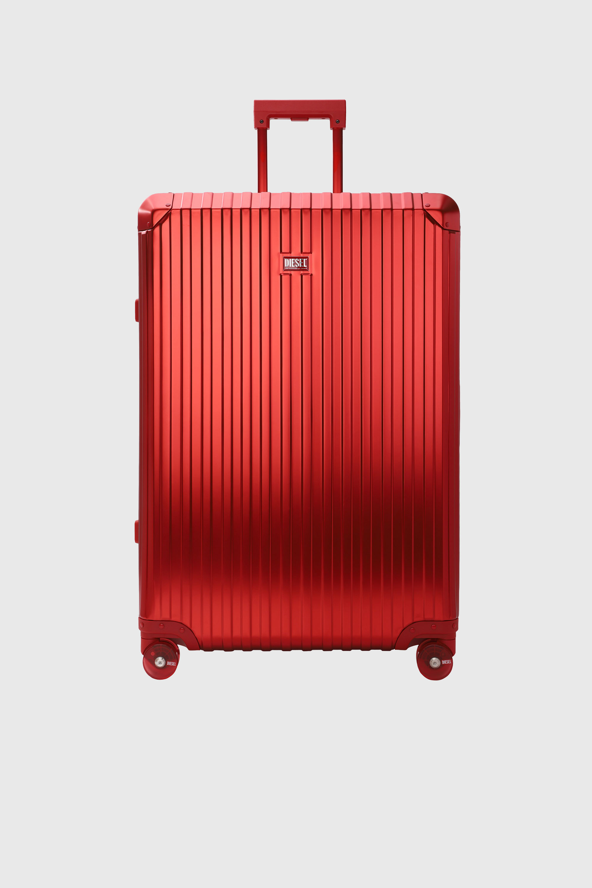 Diesel - DIESEL ALUMINUM TROLLEY- DSL002, Valigia in alluminio taglia L Unisex in Rosso - 1