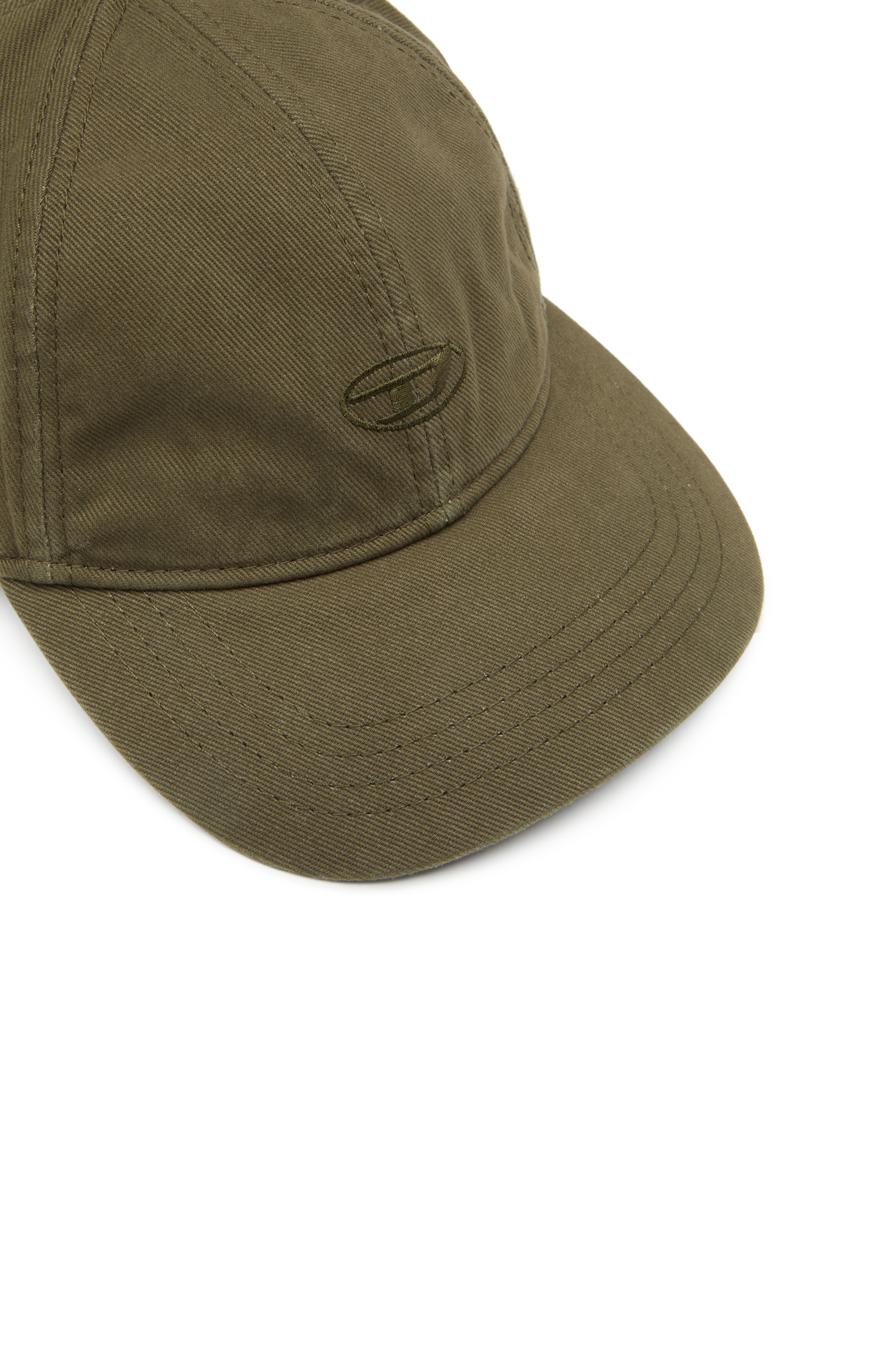 Diesel - C-RUN-WASH, Casquette de baseball en sergé de coton délavé Homme in Vert - 3