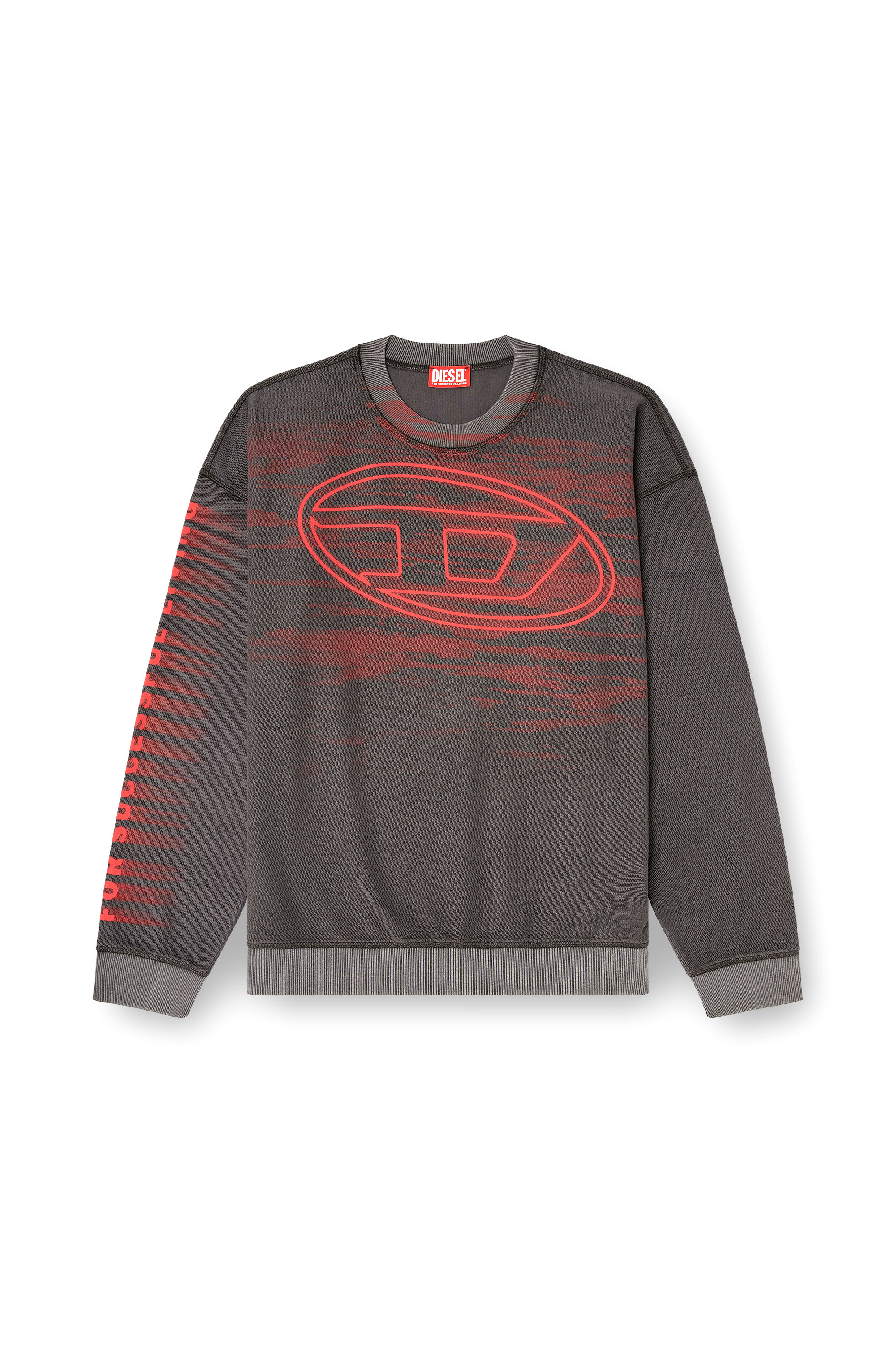 Diesel - S-BOXT-T1, Herren Baumwoll-Sweatshirt mit Oval-D-Druck in Dunkelgrau - 2