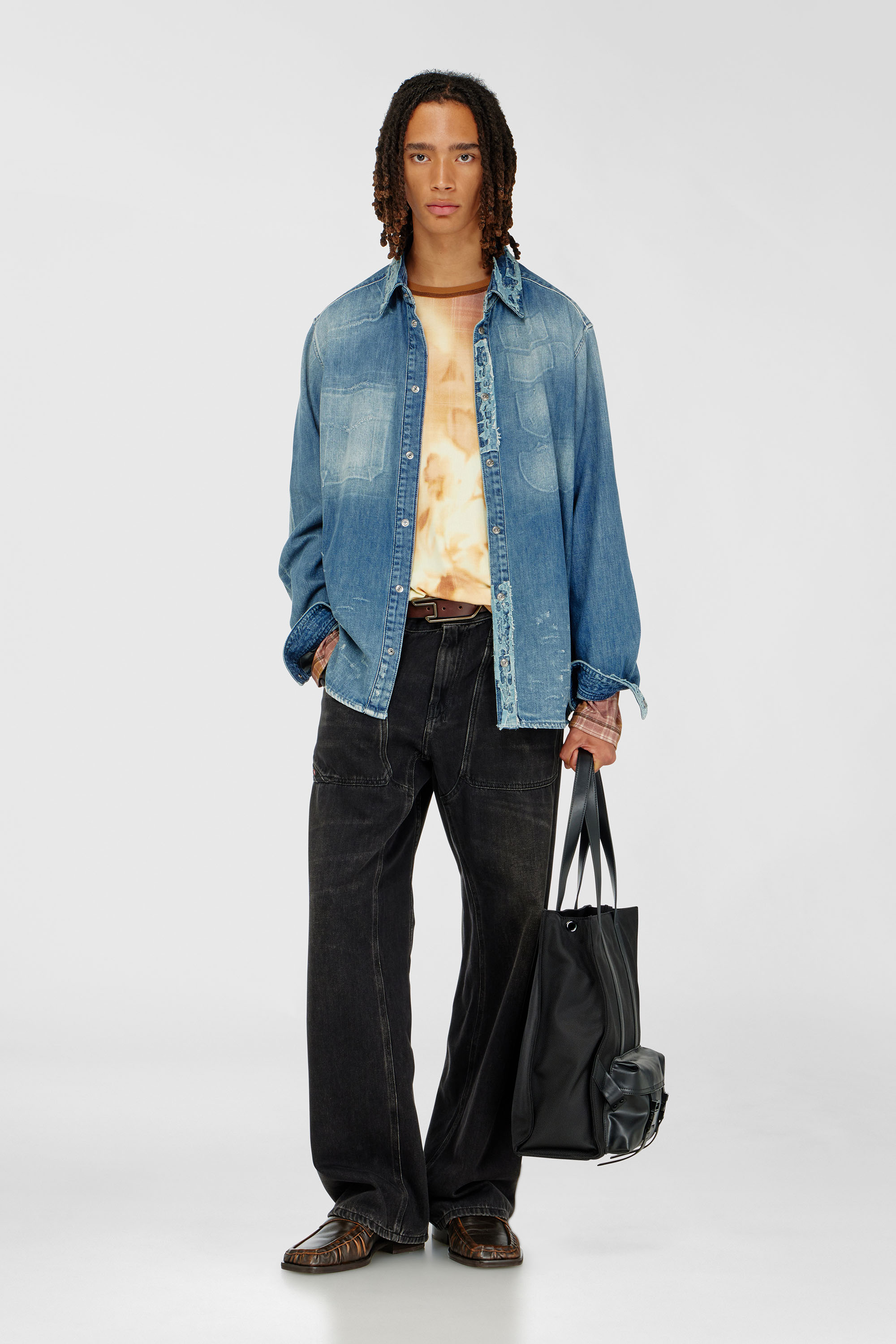 Diesel - MULTI-PKTS TOTE X, Multi-Pkts - Shopping bag con tasca frontale e zip Unisex in Nero - 2