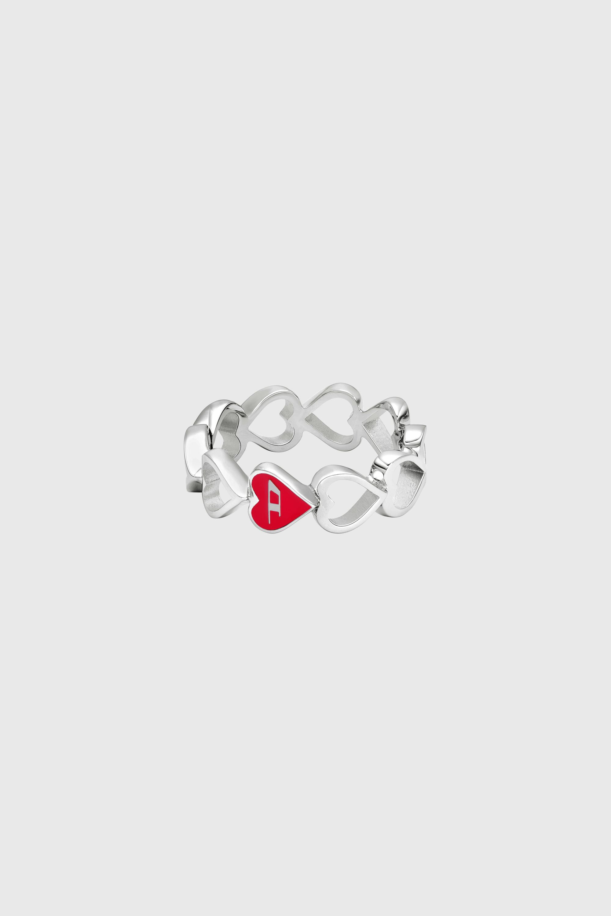 Diesel - DX166940 JEWELLERY, Bague anneau en acier inoxydable Mixte in Gris argent&eacute; - 2