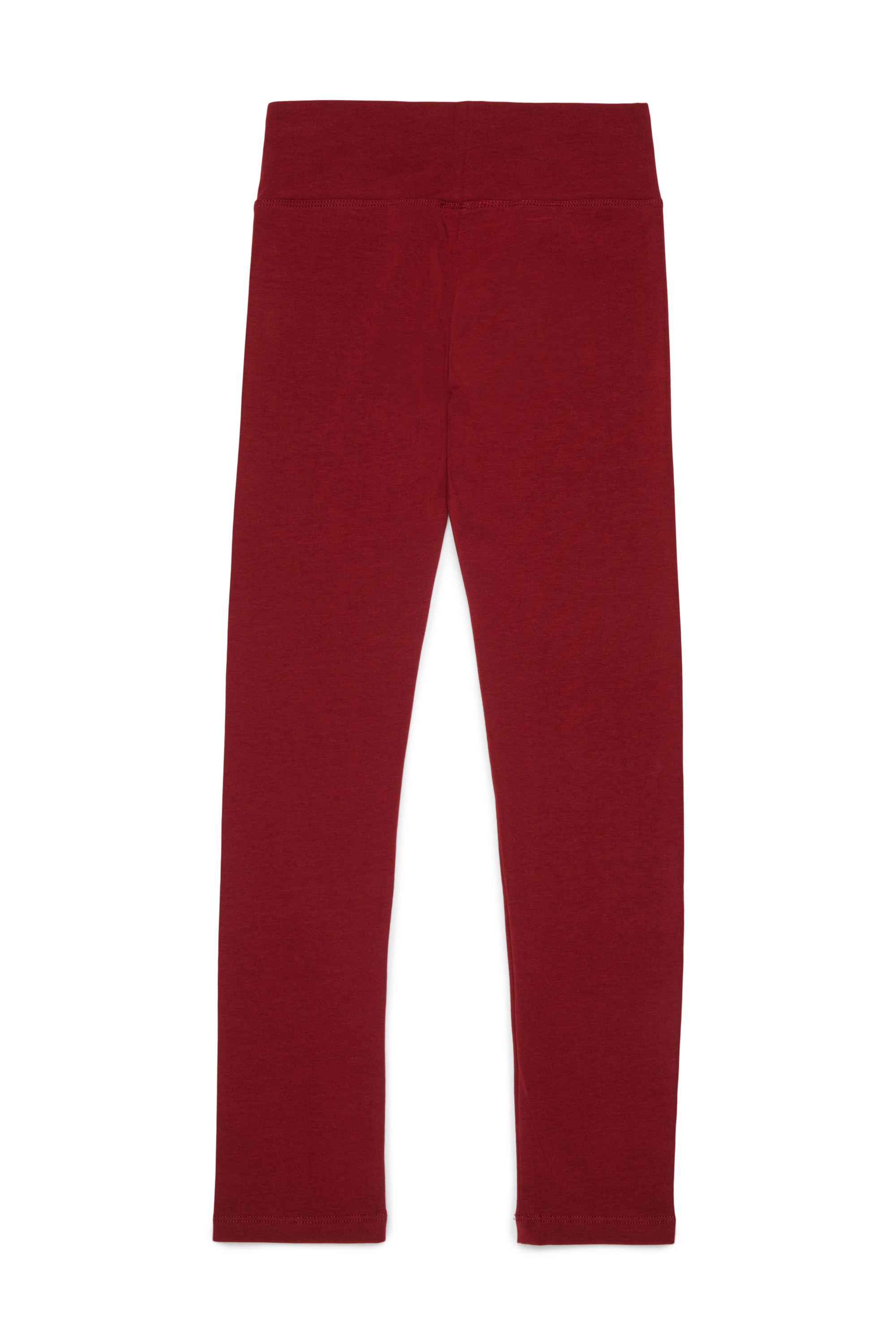 Diesel - PCEFY, Leggings in cotone con logo tagliato Donna in Rosso - 2