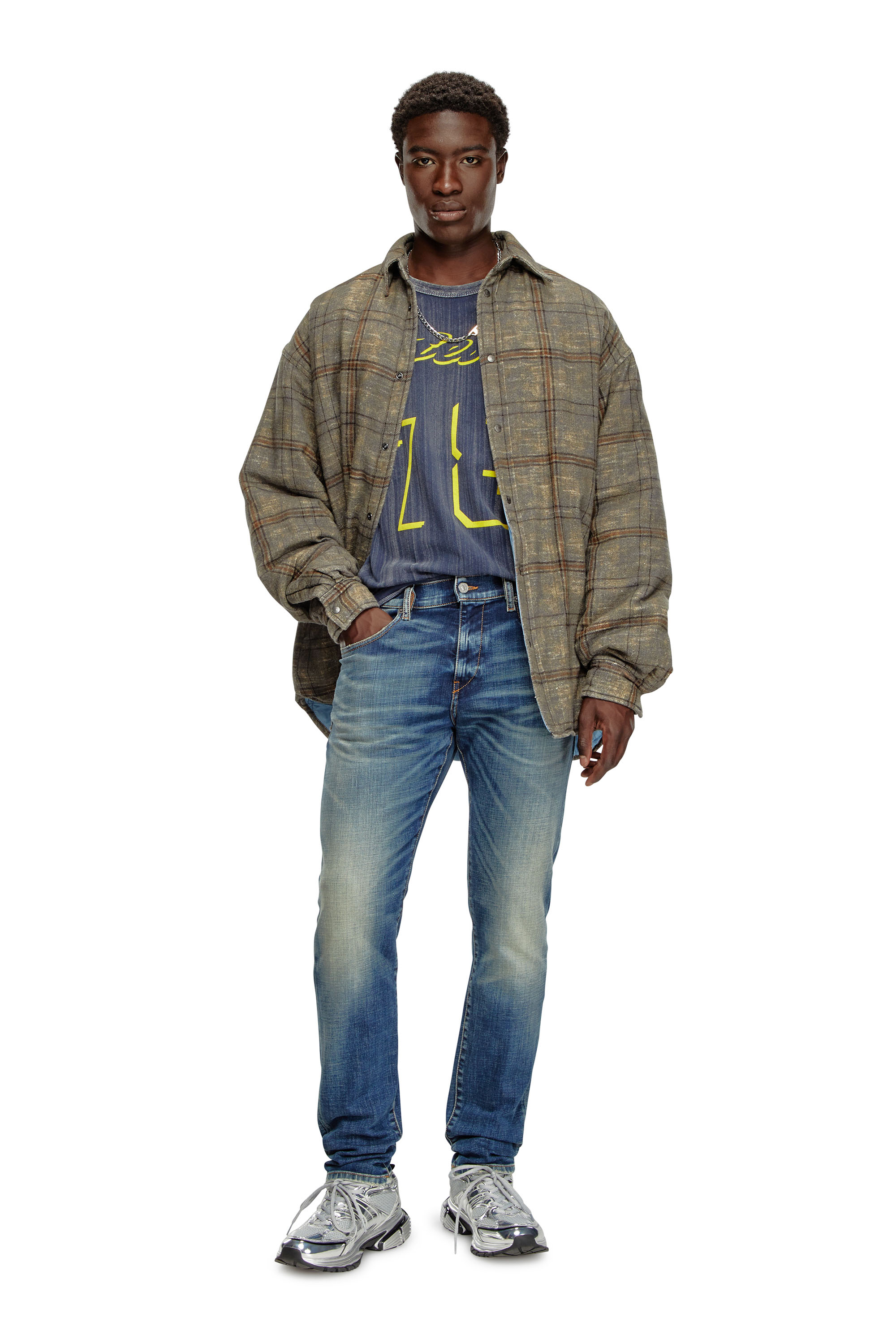 Diesel - Homme Slim Jeans 2019 D-Strukt 09J50, Bleu moyen - Image 2