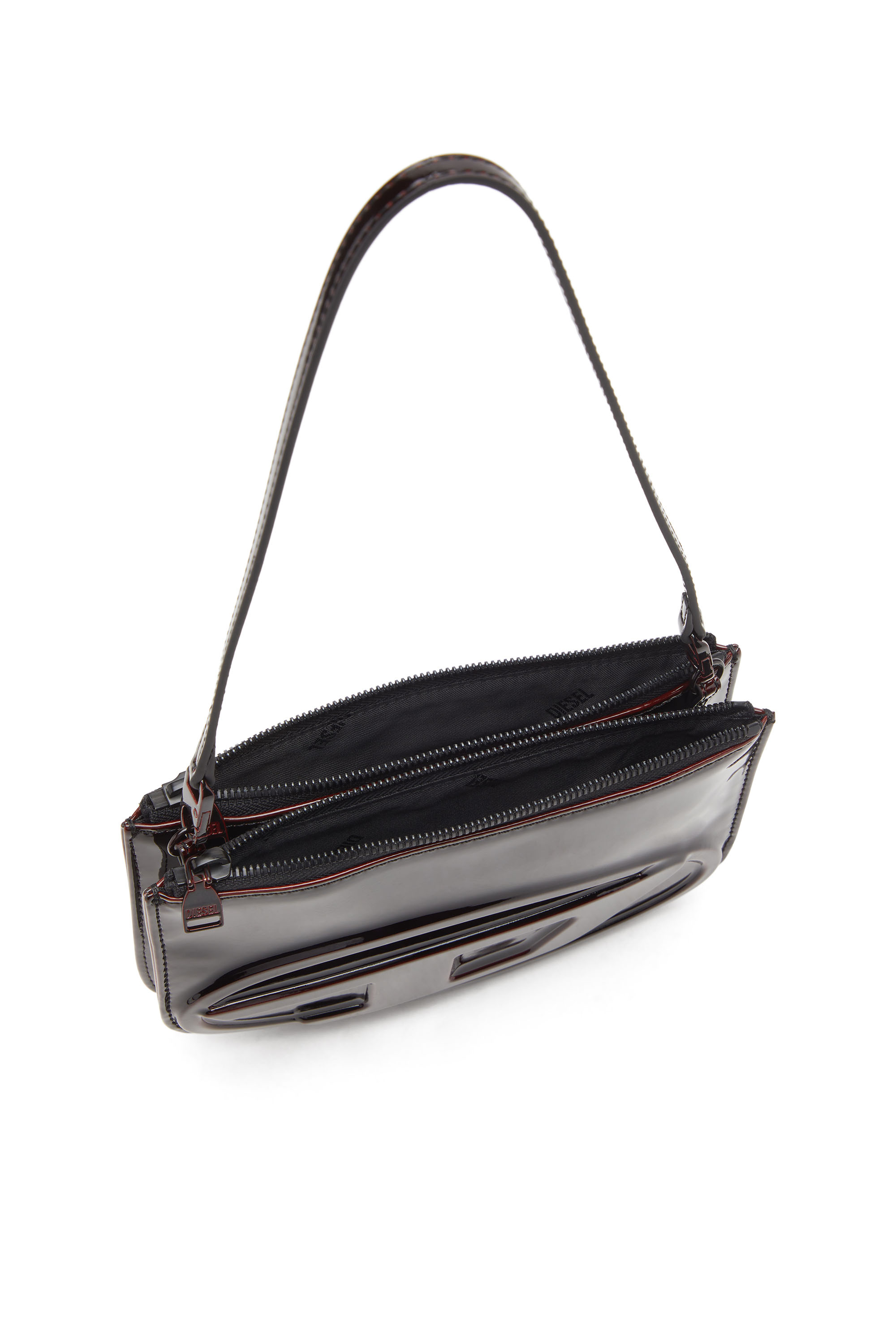 Diesel - 1DR TWIN, Damen 1DR Twin-Doppelbeutel-Schultertasche aus flüssigem PU in Burgunderrot - 3