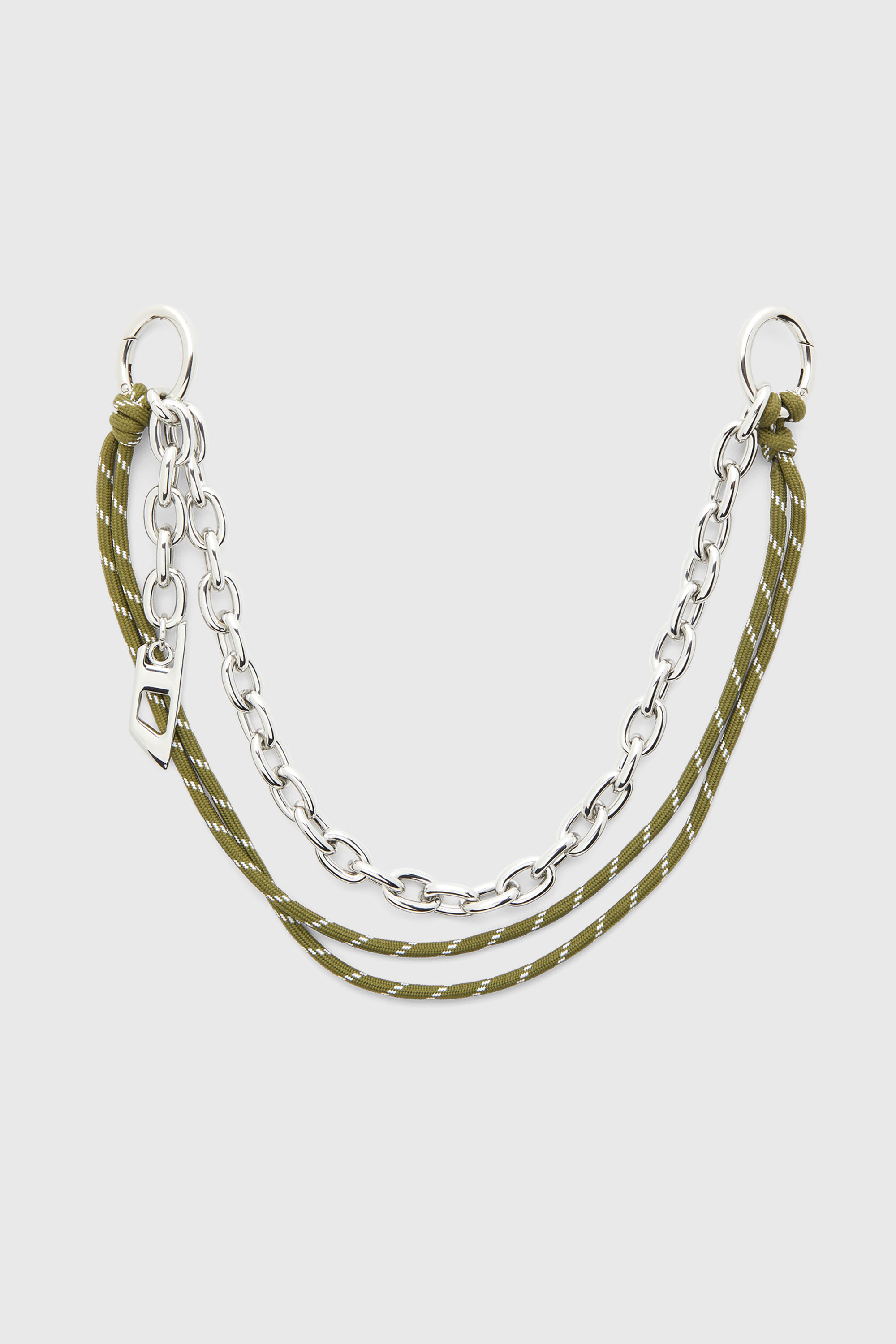 Diesel - CHAIN-D L, Charm in catena e corda Unisex in Argento - 1