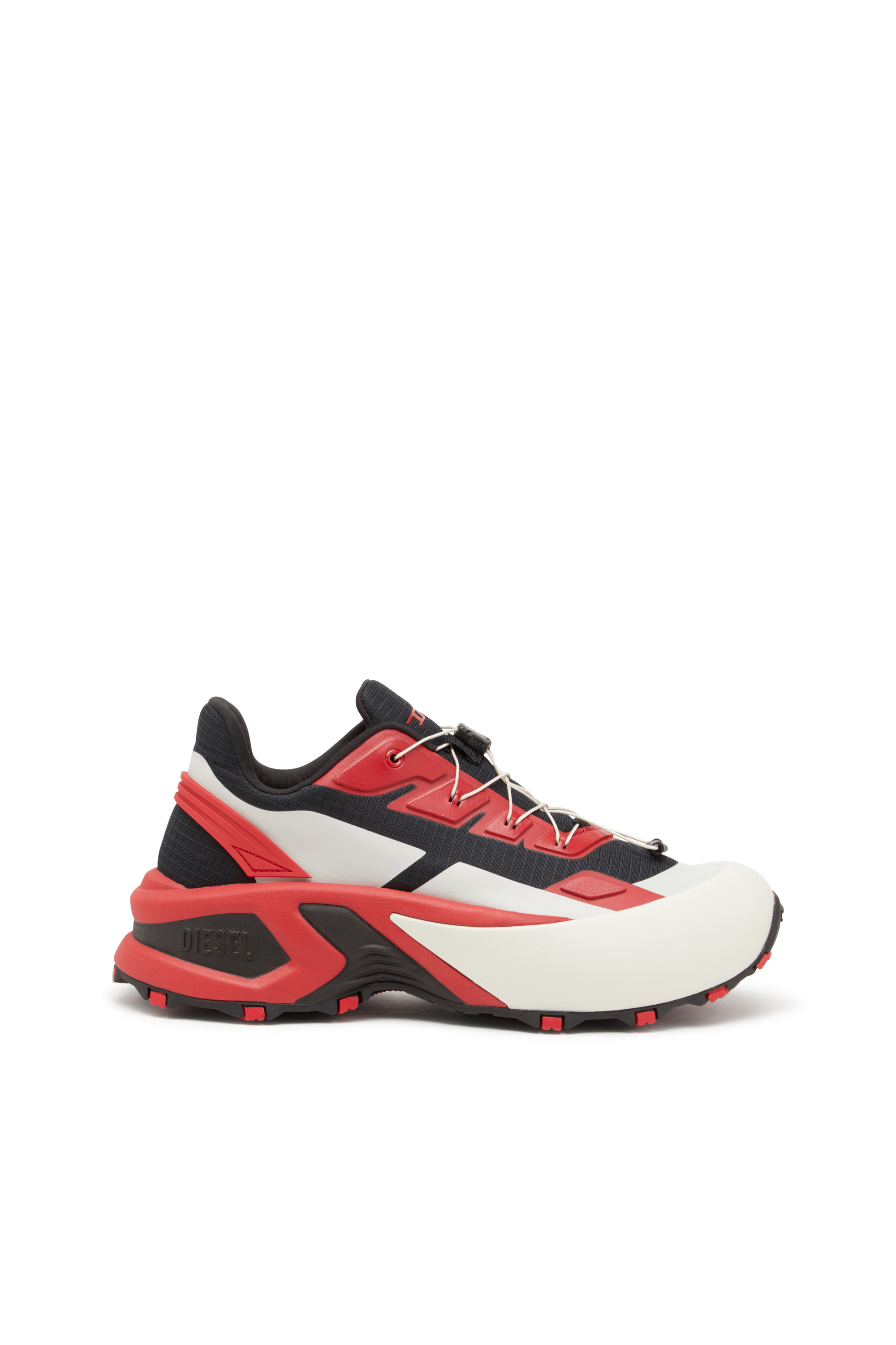 Diesel - D-CAGE RUNNER, Herren D-Cage Runner-Sneakers aus TPU-besetztem Ripstop in Schwarz/Rot - 1