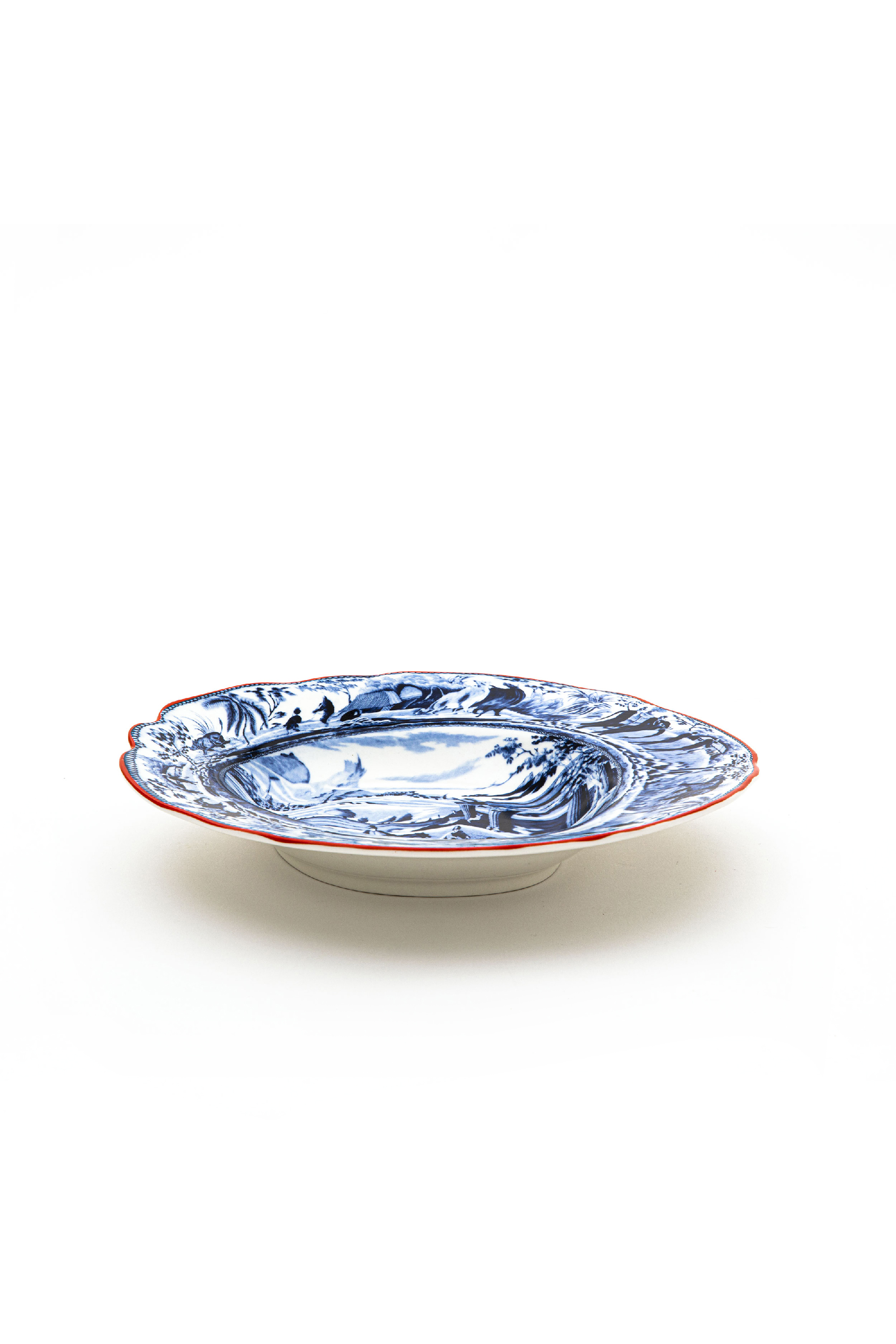 Diesel - 11220 SOUP PLATE IN PORCELAIN "CLASSIC O, Bianco/Blu - Image 3