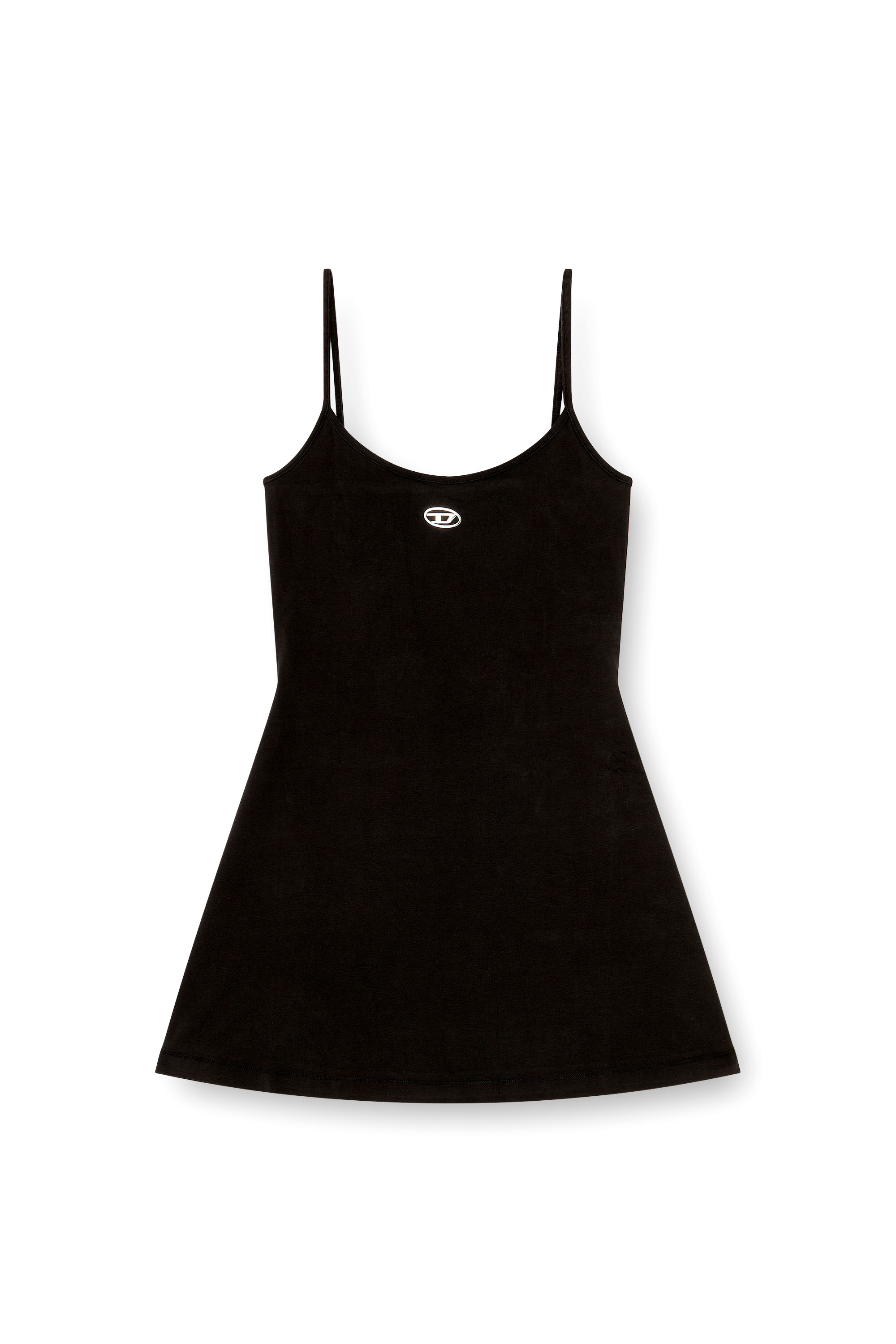 Diesel - D-NEWHOP-OD, Mini abito in cotone con logo Oval D Donna in Nero - 3