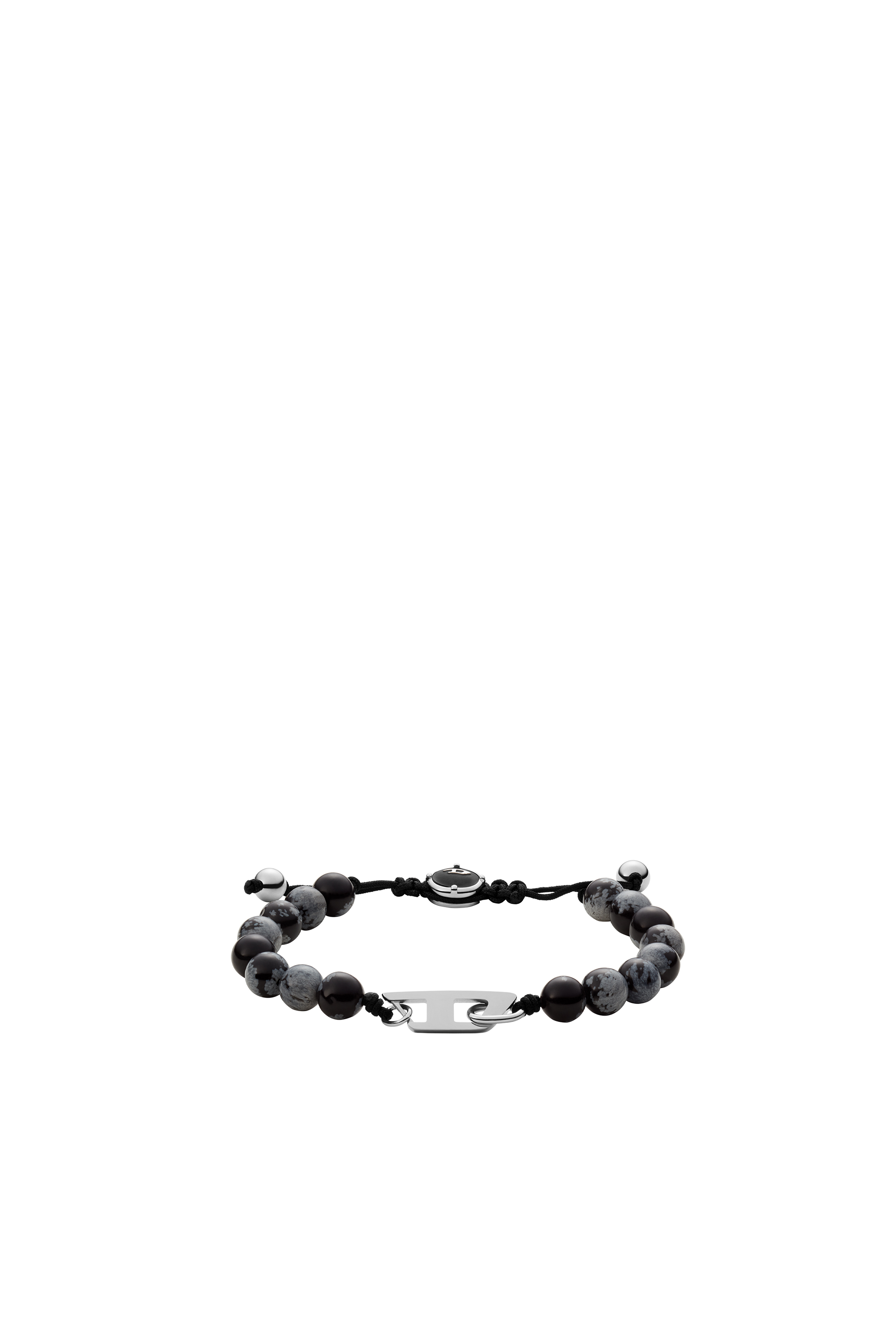 Diesel - DX1340, Unisex Mehrfarbiges Perlenarmband in Schwarz/Grau - 1