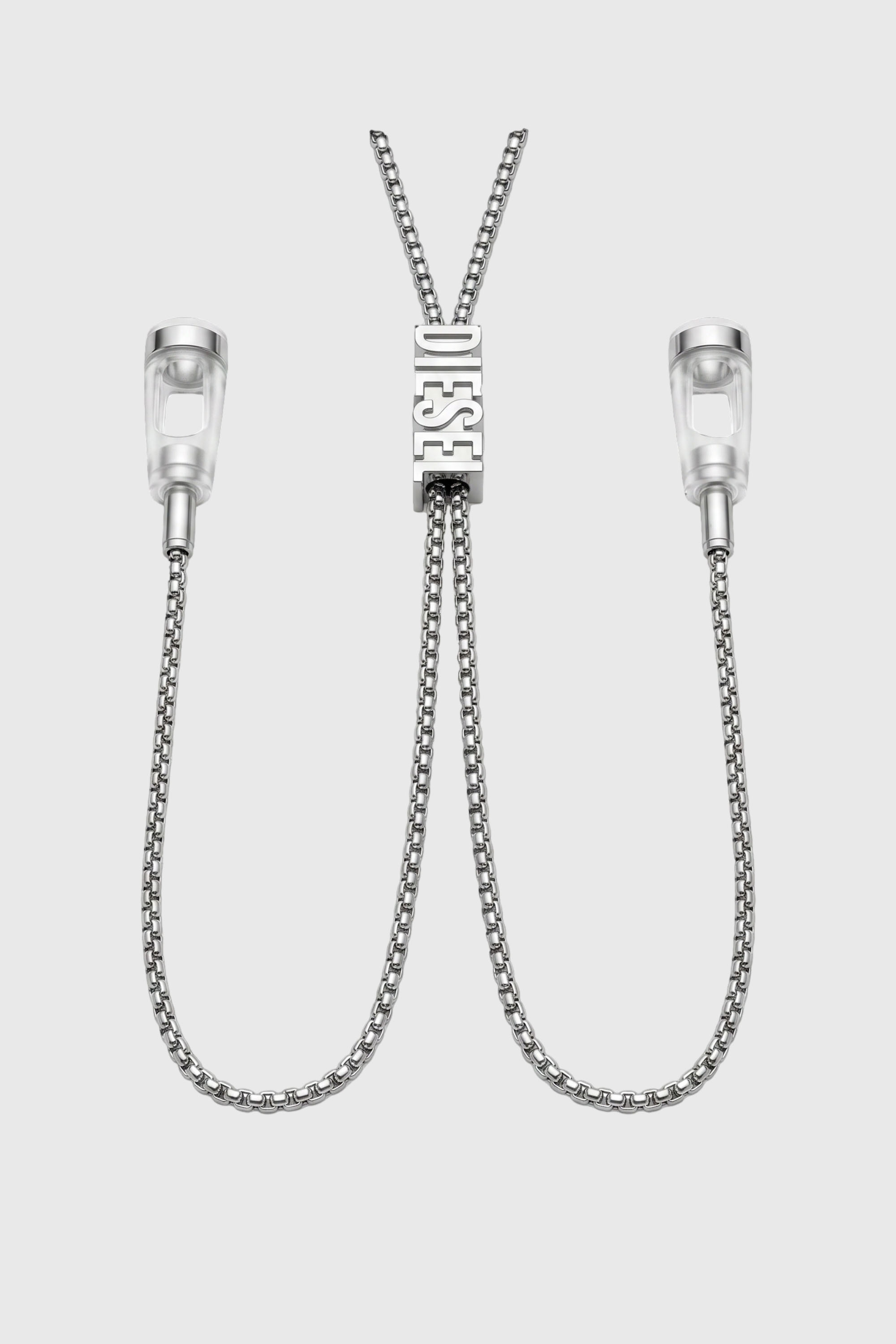 Diesel - 60669 EARBUDS CHAIN EARBUNDS CHAIN, Collier D Chain pour &eacute;couteurs Mixte in Gris argent&eacute; - 1