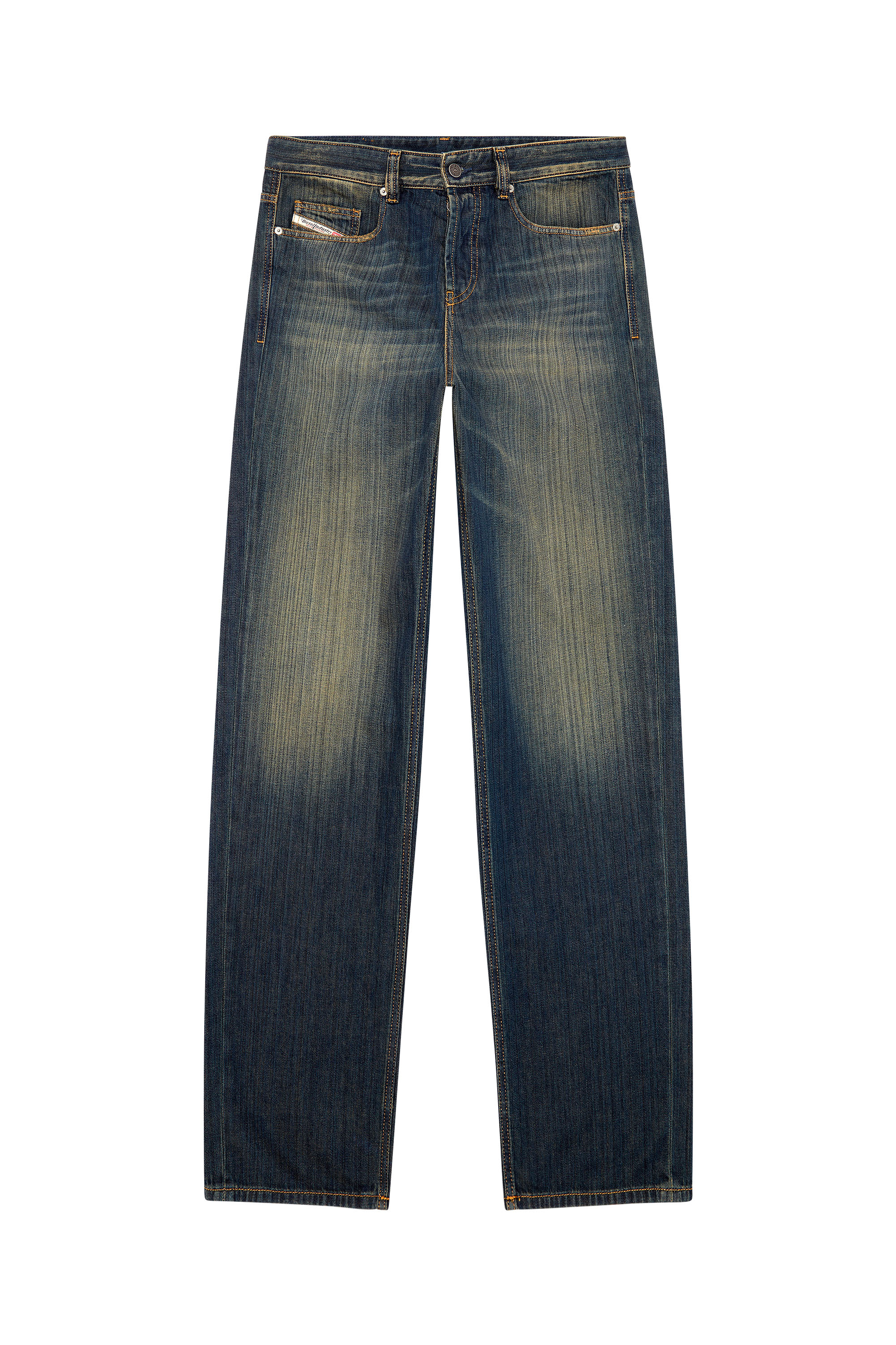 Diesel - Straight Jeans 2001 D-Macro 09I20, Bleu Foncé - Image 5
