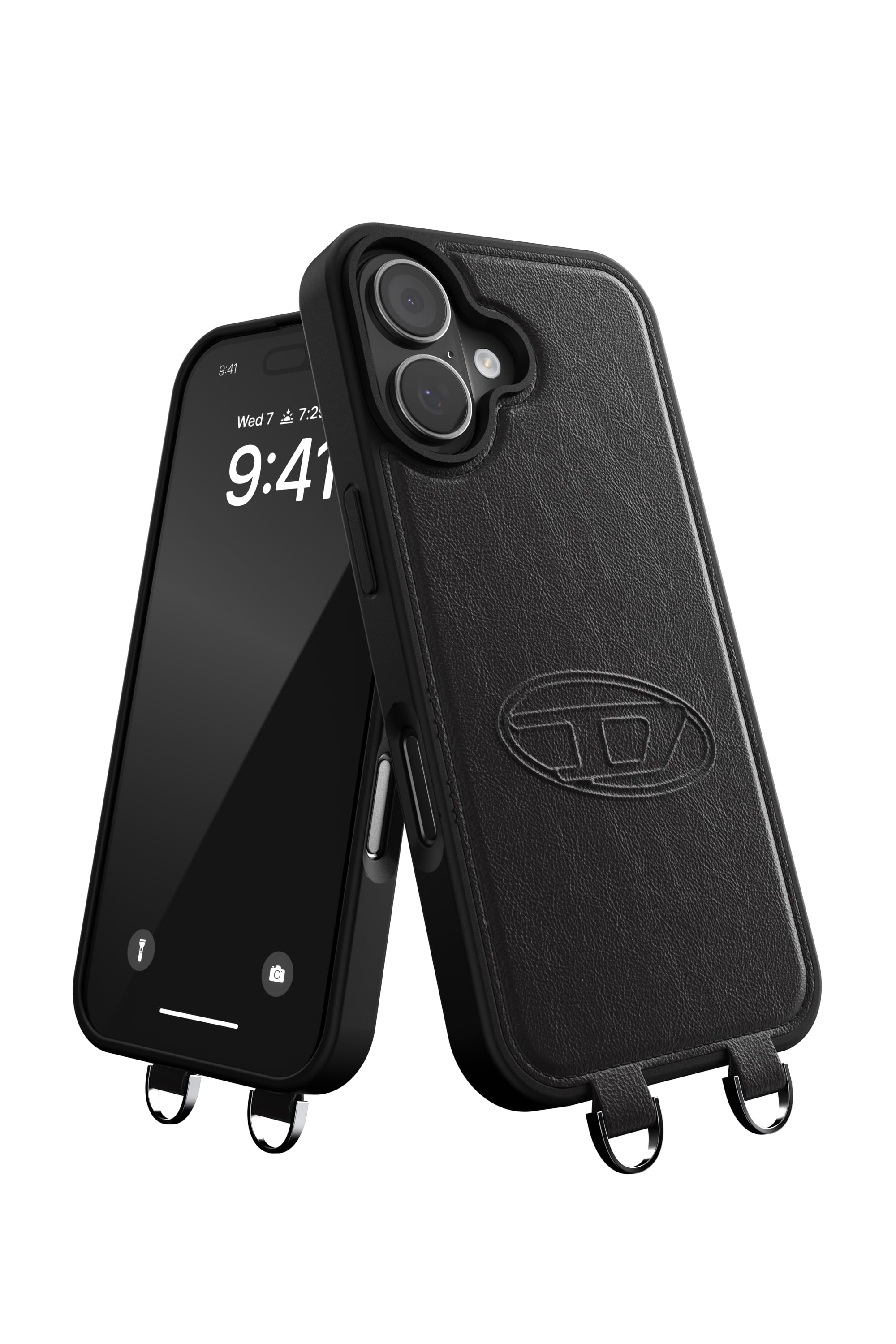 Diesel - 60661 MOULDED CASE, Coque Oval D avec dragonne et MagSafe pour iPhone 17 Mixte in Noir - 4