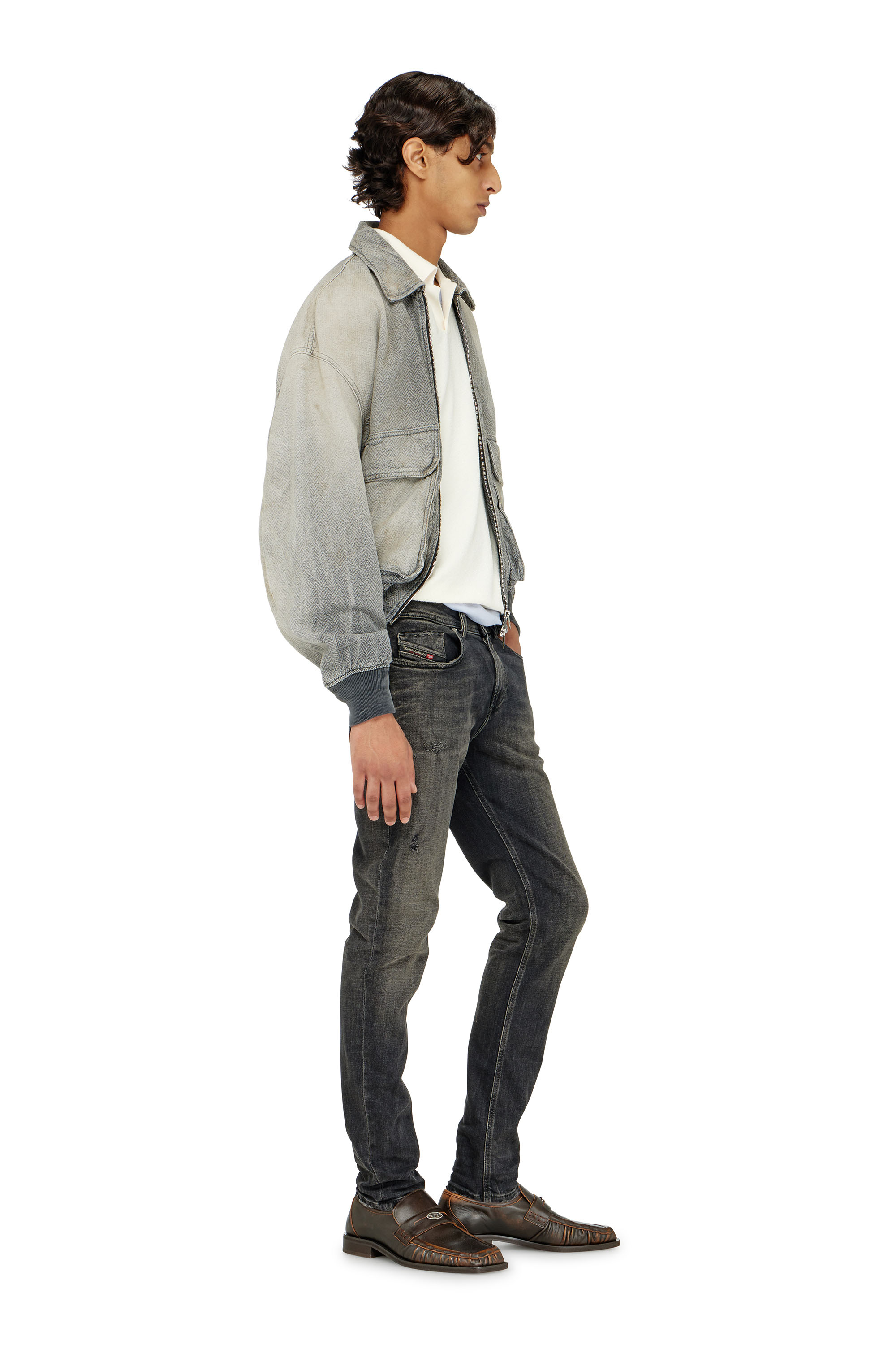 Diesel - Skinny Jeans 1979 Sleenker 09P77 Homme, Noir/Gris fonc&eacute; - Image 2