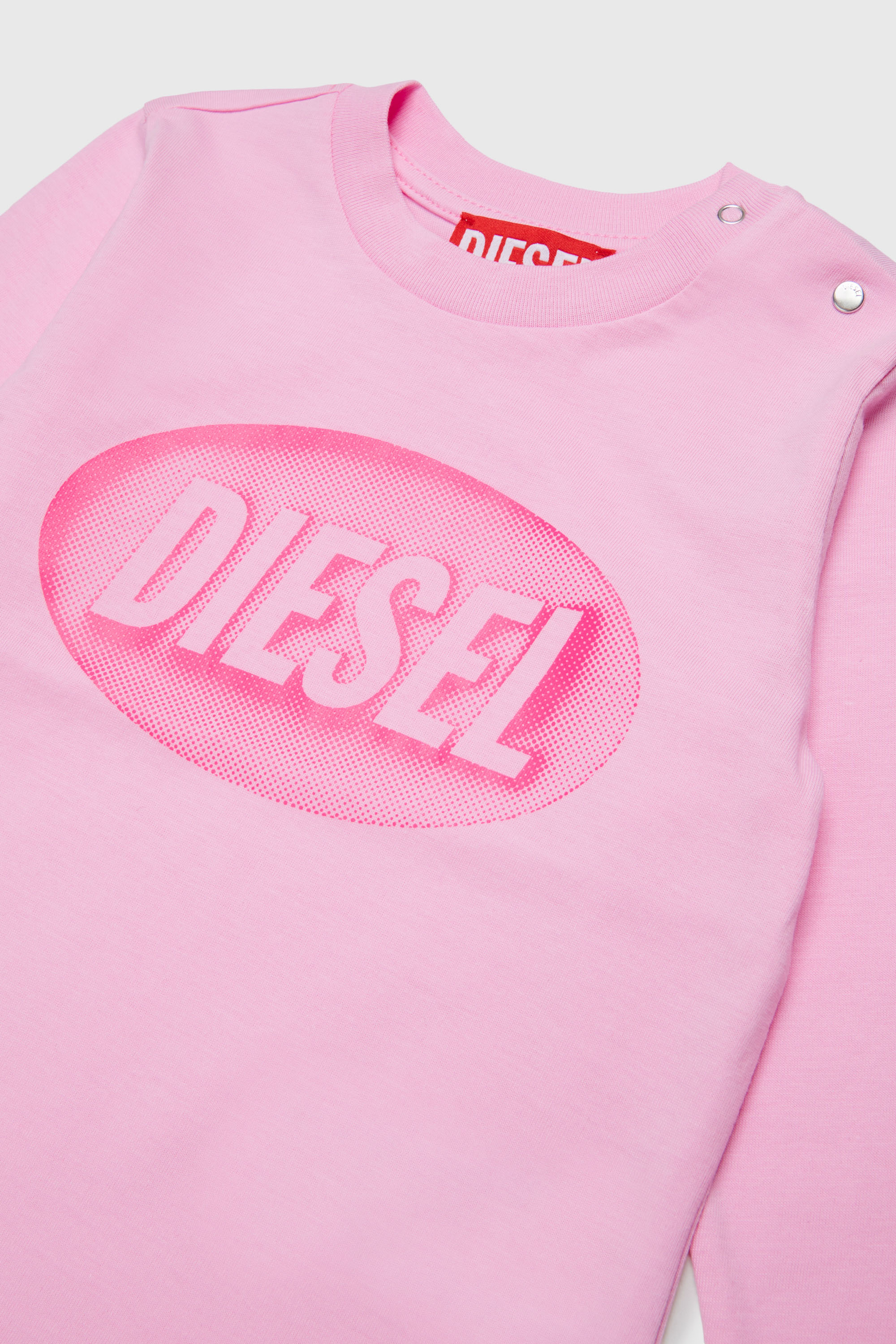 Diesel - TELMB, Herren T-Shirt aus Baumwolle mit Logo-Print in Rosa - 3