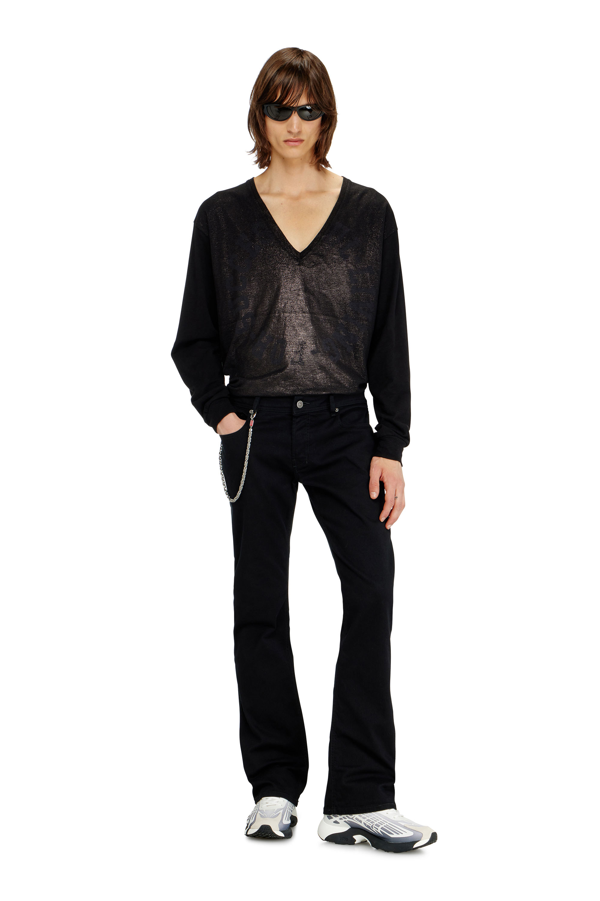 Diesel - Bootcut Jeans 2007 Zatiny 0688H Uomo, Nero/Grigio scuro - Image 1