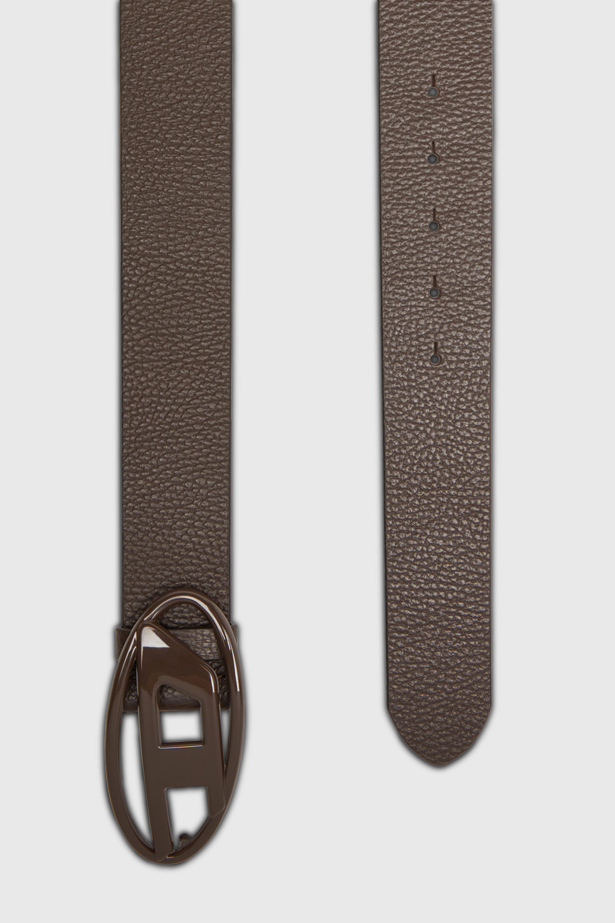 Diesel - B-1DR, Ceinture 4 cm en cuir  avec boucle &agrave; logo Oval D mate Mixte in Marron - 2