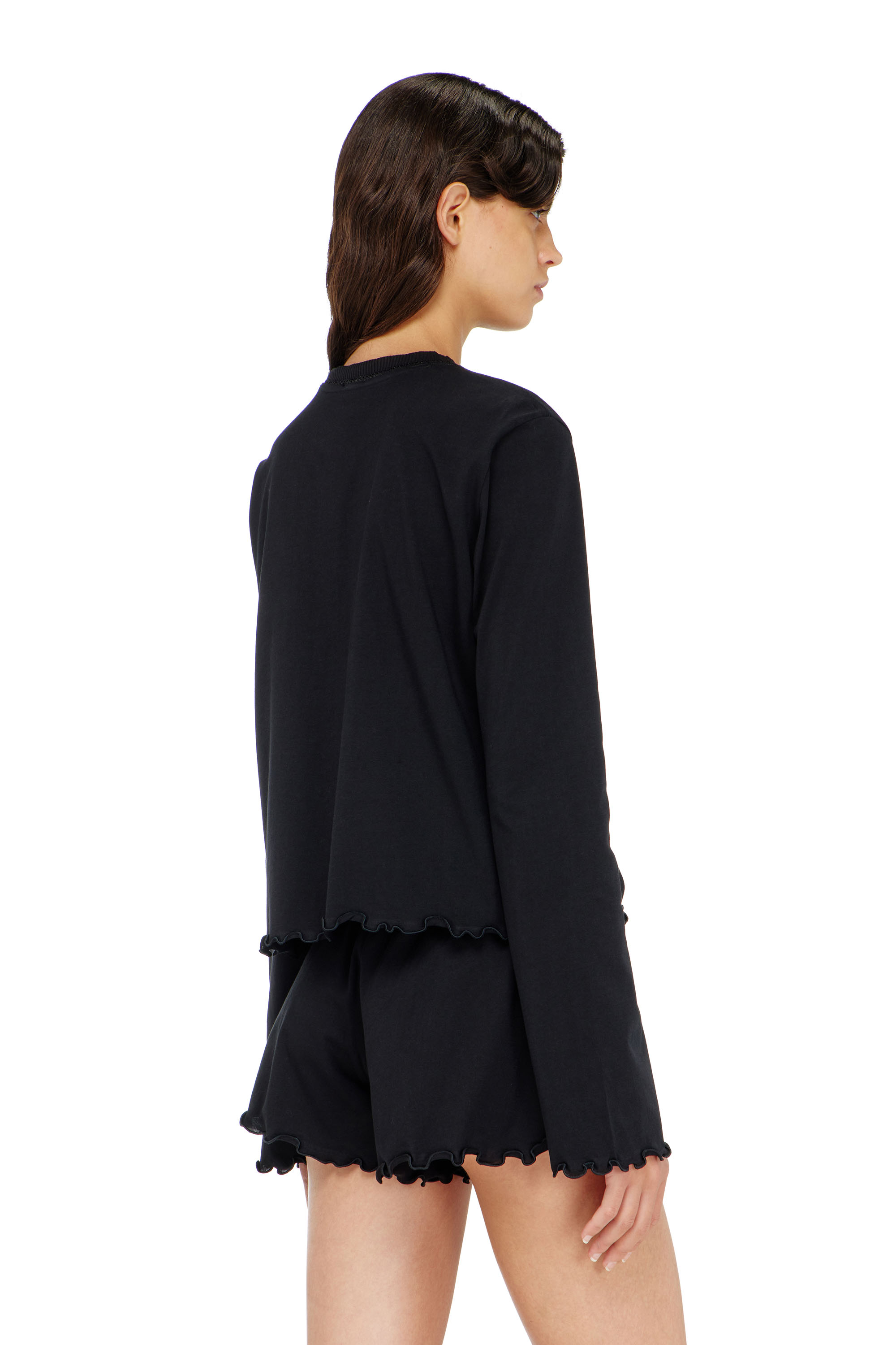 Diesel - SET-LORELAI-D-CORE, Ensemble pyjama en coton avec d&eacute;tail fleuri Femme in ToBeDefined - 3