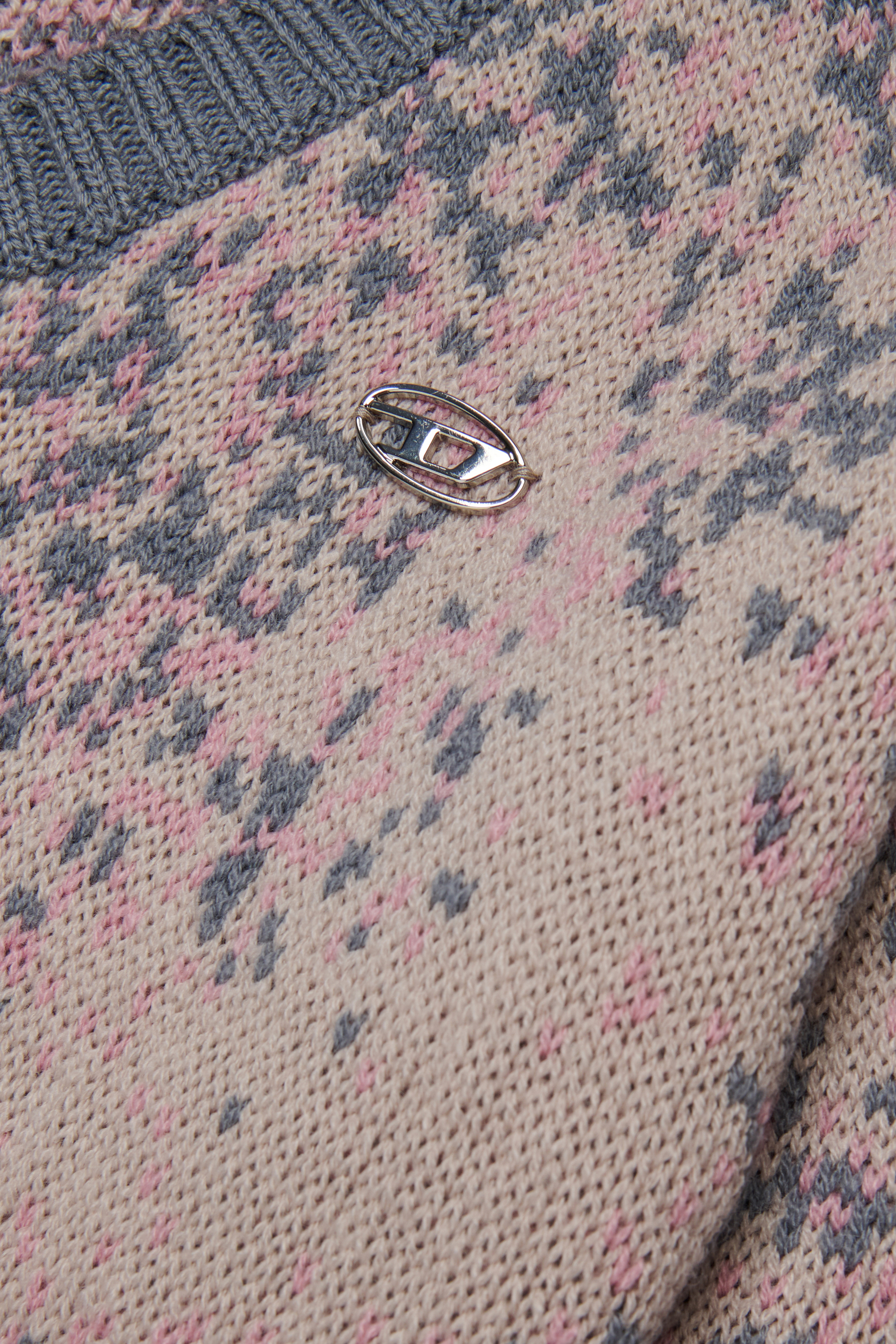 Diesel - KMRENZA, Pull en laine avec col en V Femme in Rose - 4