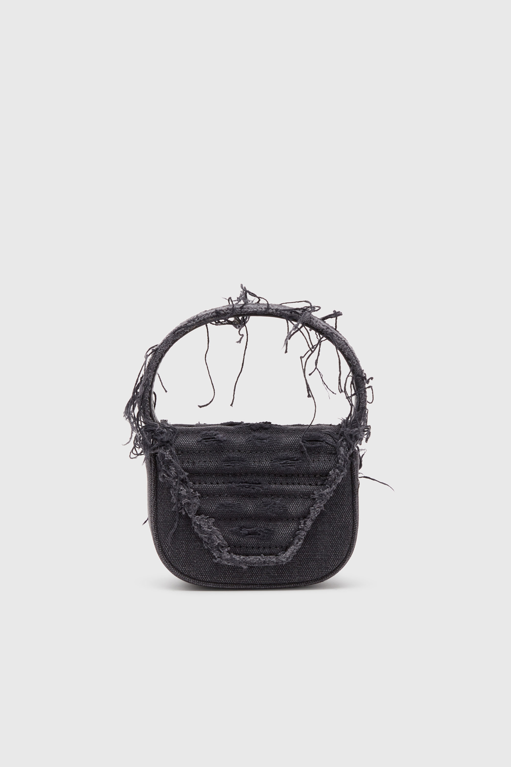 Diesel - 1DR XS, 1DR XS-Mini sac embl&eacute;matique en toile et cuir Femme in Noir - 3