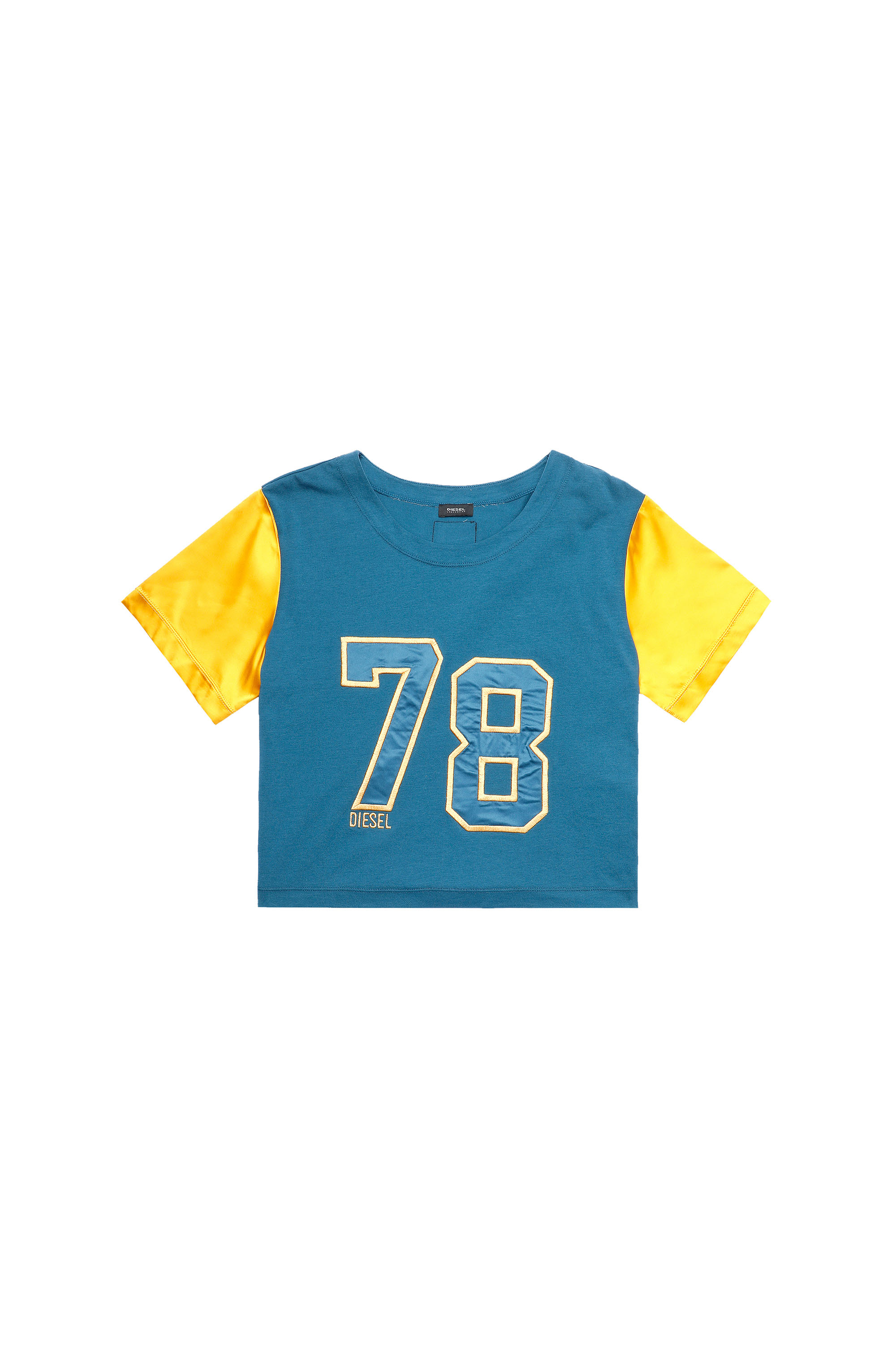 UFTEE-ROUNDIE-SAT, Blau/Gelb - T-Shirts