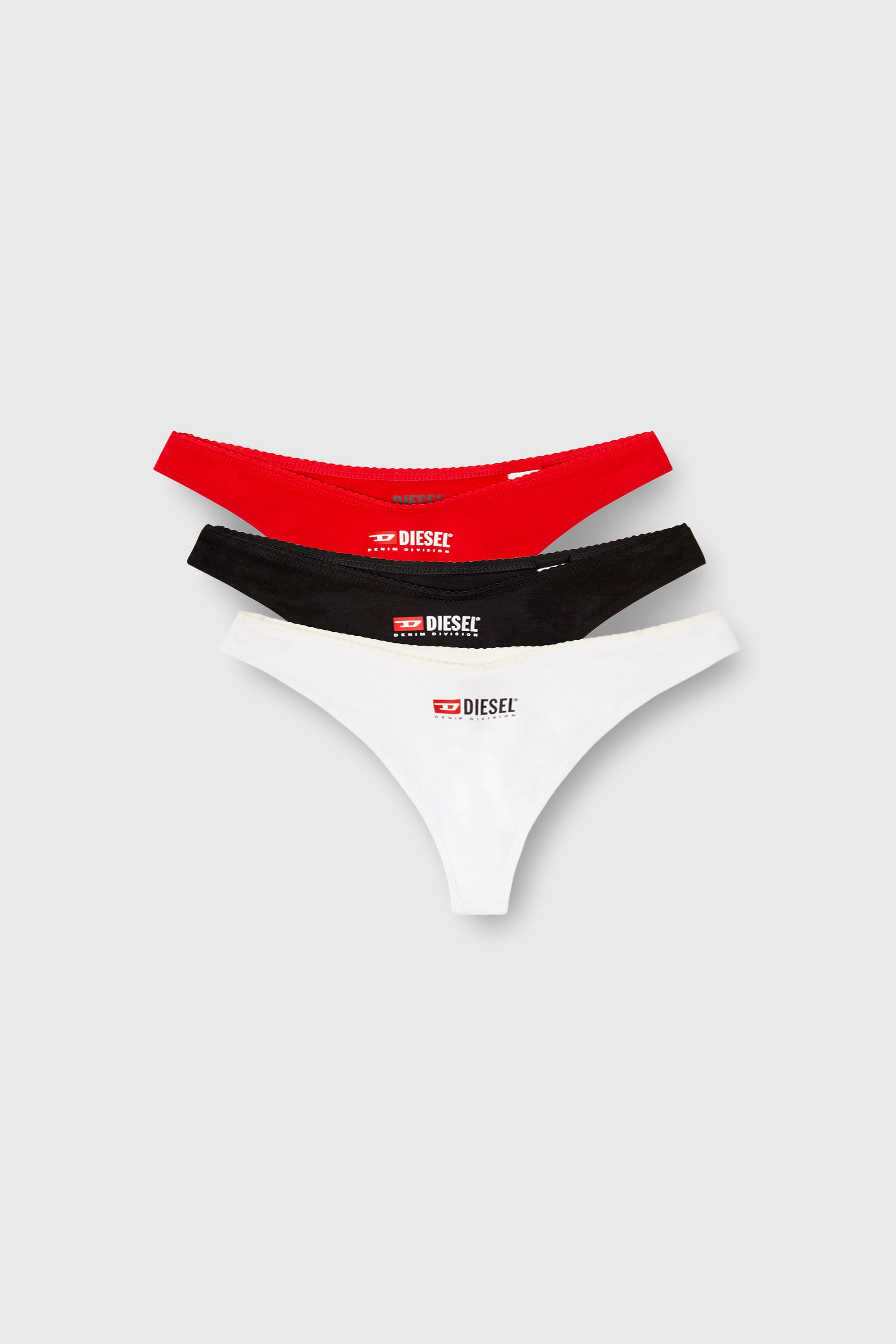 Diesel - PUNCHY-D-CORE-3PACK, Damen Strings im Dreierpack in Rot/Schwarz - 1