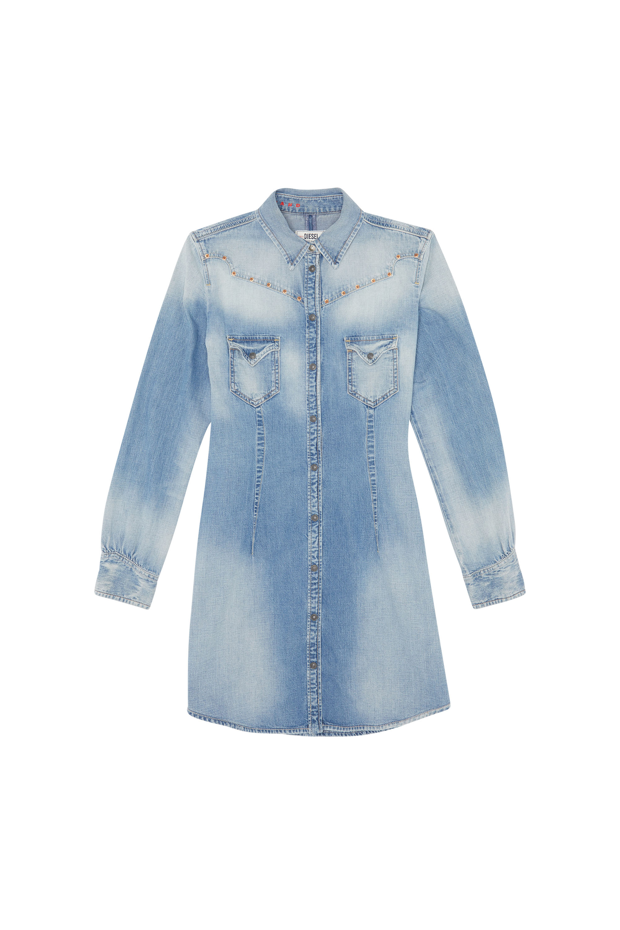 Diesel - SH DENIM SHIRT, Diesel Femme - Chemises en Denim Bleu clair Femme in Bleu - 1