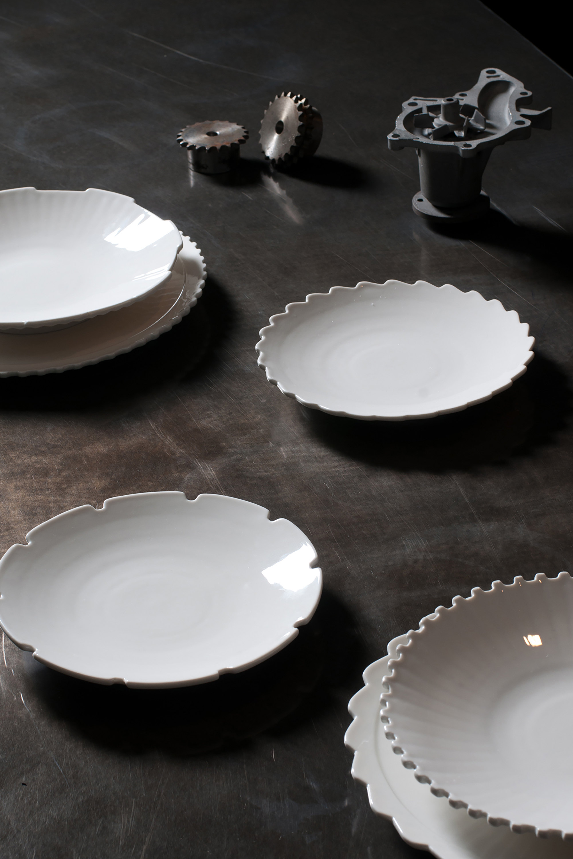 Diesel - 10990 MACHINE COLLEC, Unisex Suppenteller aus Porzellan in Weiß - 3