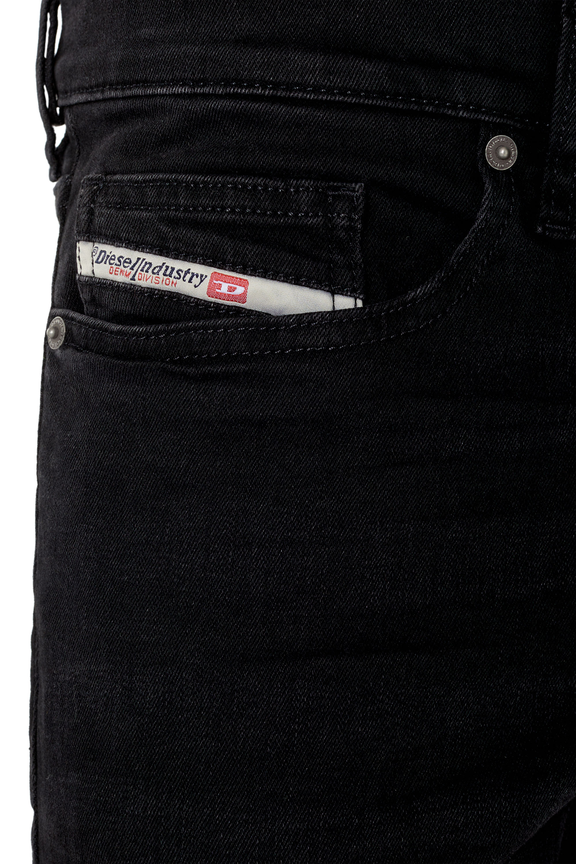 Diesel - Slim Jeans D-Luster 0IHAU, Nero/Grigio scuro - Image 4